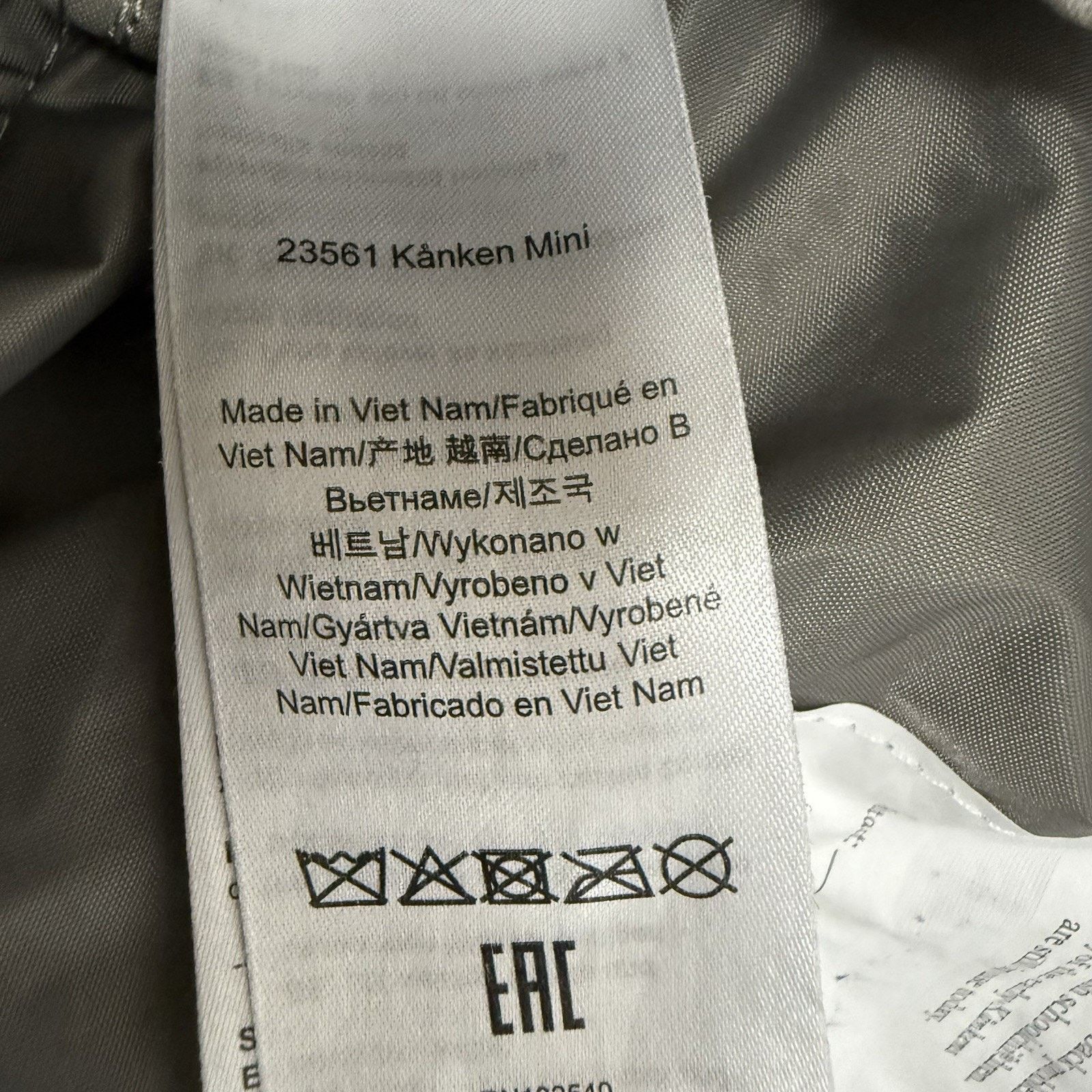 Fjallraven Fjällräven Kånken Backpack Mini Gray Striped School Travel Size ONE SIZE - 5 Thumbnail