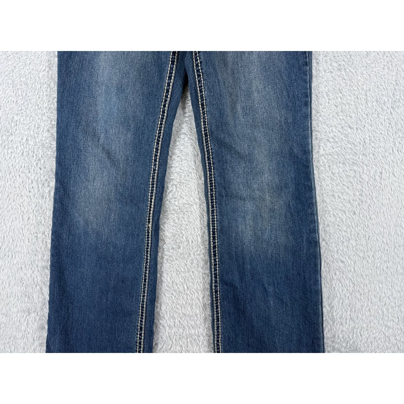 Nine West VINTAGE Nine West Pants Womens 6 Blue Denim Jeans Bootcut NW Embroidered Cotton 28x31 Size 28" / US 6 / IT 42 - 3 Thumbnail