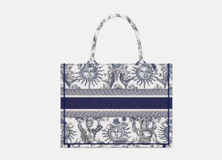 Dior o1w1db10225 Size: OS / M1296ZEC Tote Bag in White & Blue Size ONE SIZE - 4 Thumbnail