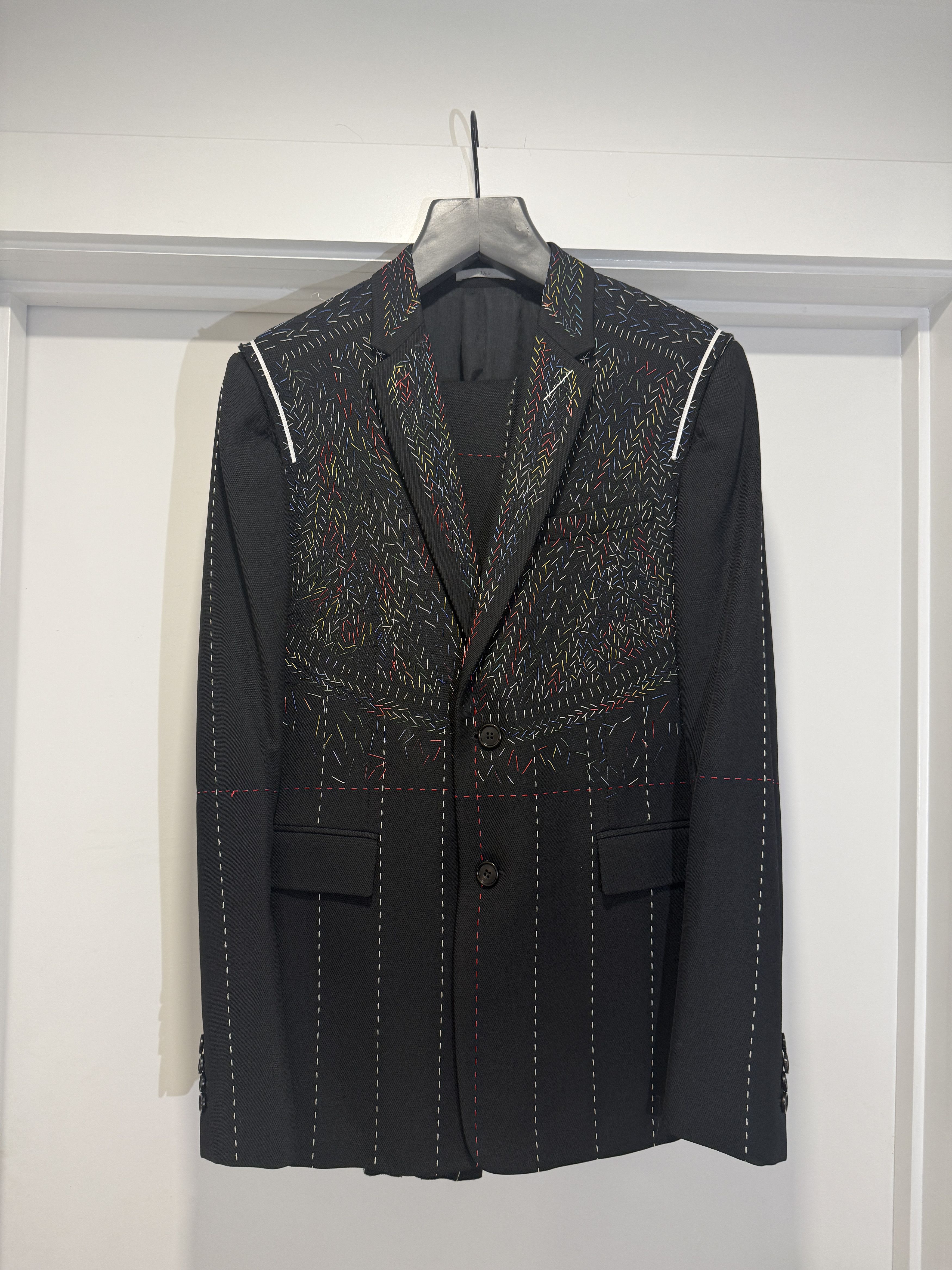 Dior Basting Stitch Suit Size 48R - 1 Thumbnail