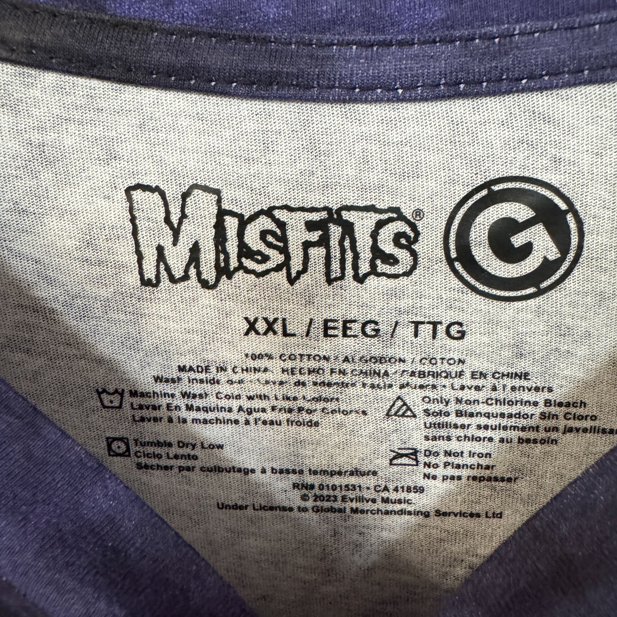 Misfits The Misfits Fangs Evil Live Horror Punk Band Tie Dye XXL Size US XXL / EU 58 / 5 - 4 Thumbnail
