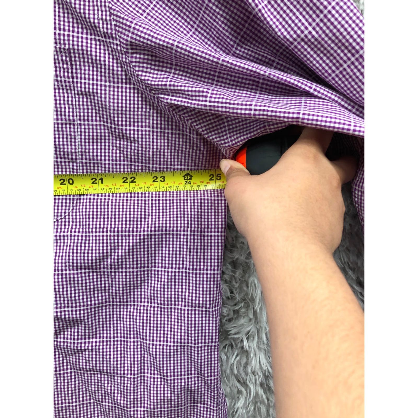 Vintage Buttoned Down Shirt XXL Mens Purple Plaid Long Sleeve Button-Down Collar Shirt Size US XXL / EU 58 / 5 - 4 Thumbnail
