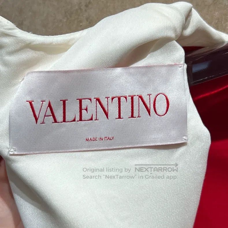 Valentino Valentino Qixi limited edition beige love V-neck dress Size S / US 4 / IT 40 - 3 Thumbnail