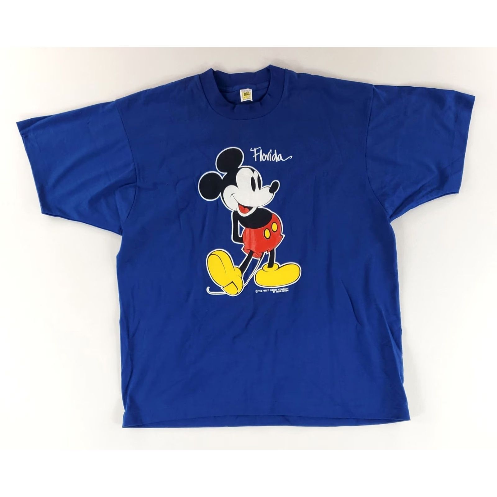 Disney VINTAGE Disney Mickey Mouse T Shirt VTG 80s Velva Sheen Florida Made USA Blue Mens XL Size US XL / EU 56 / 4 - 2 Thumbnail