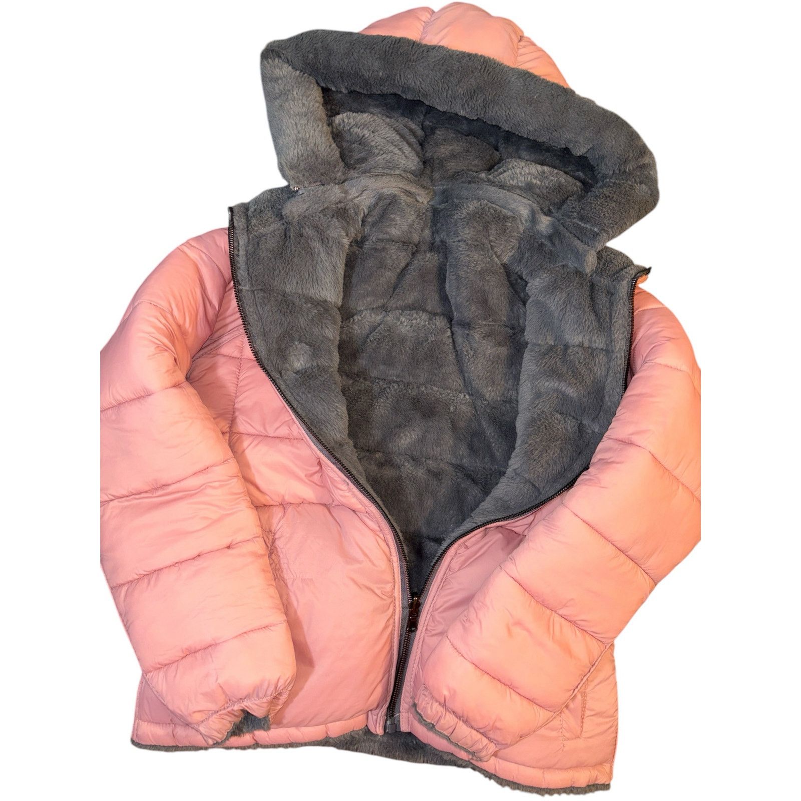 The Unbranded Brand Reversible Grey and Pink Puffer Jacket Size Small Size S / US 4 / IT 40 - 8 Thumbnail