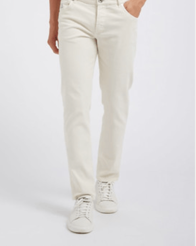 image of Brunello Cucinelli O1W1Db10424 Denim Pants In Open White, Men's (Size 34)