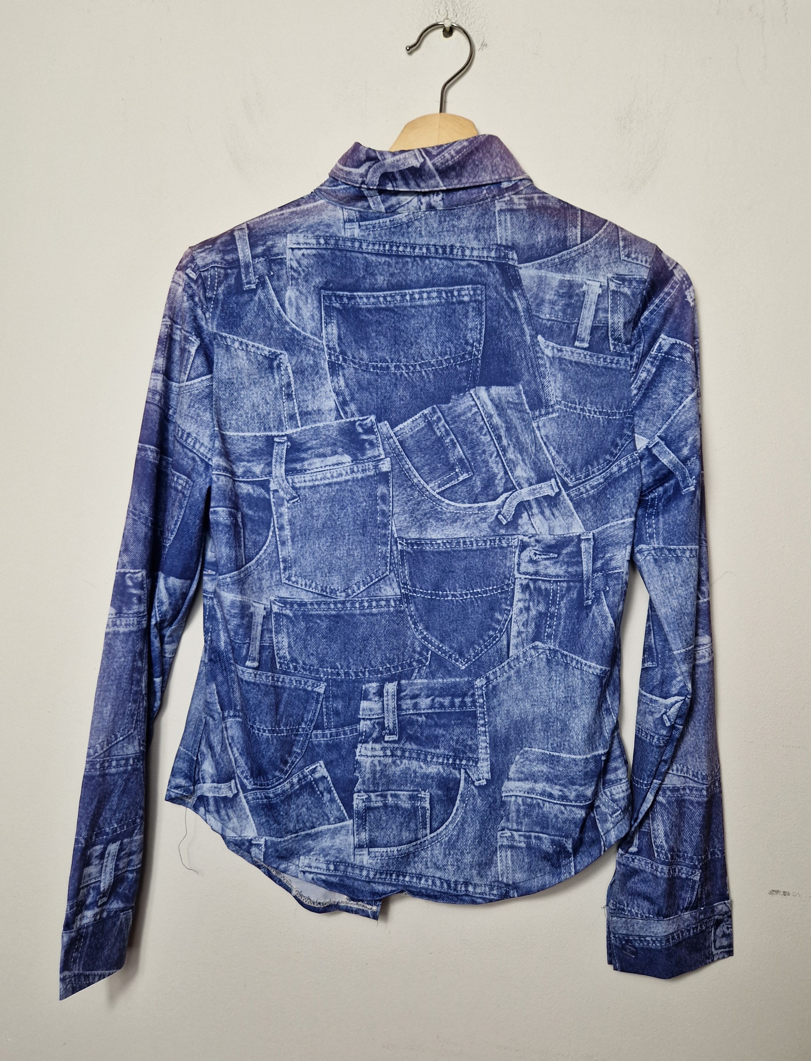 Versace Versace Jeans vintage 90s DSWT rare shirt denim print Size L / US 10 / IT 46 - 7 Thumbnail