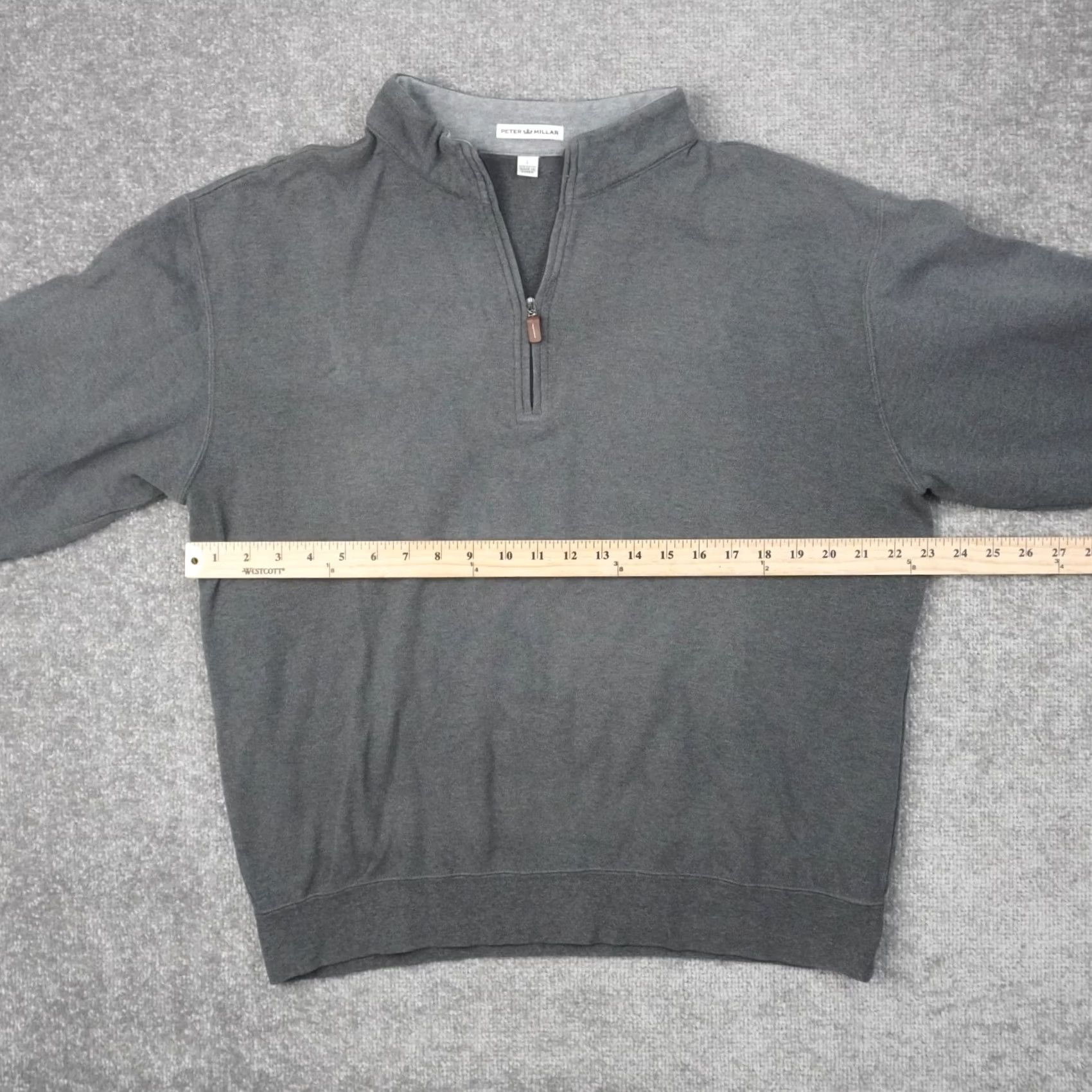 Peter Millar Peter Millar Cotton 1/4 Zip Mens Large Gray Long Sleeve Pullover Sweatshirt Vintage Size US L / EU 52-54 / 3 - 4 Thumbnail
