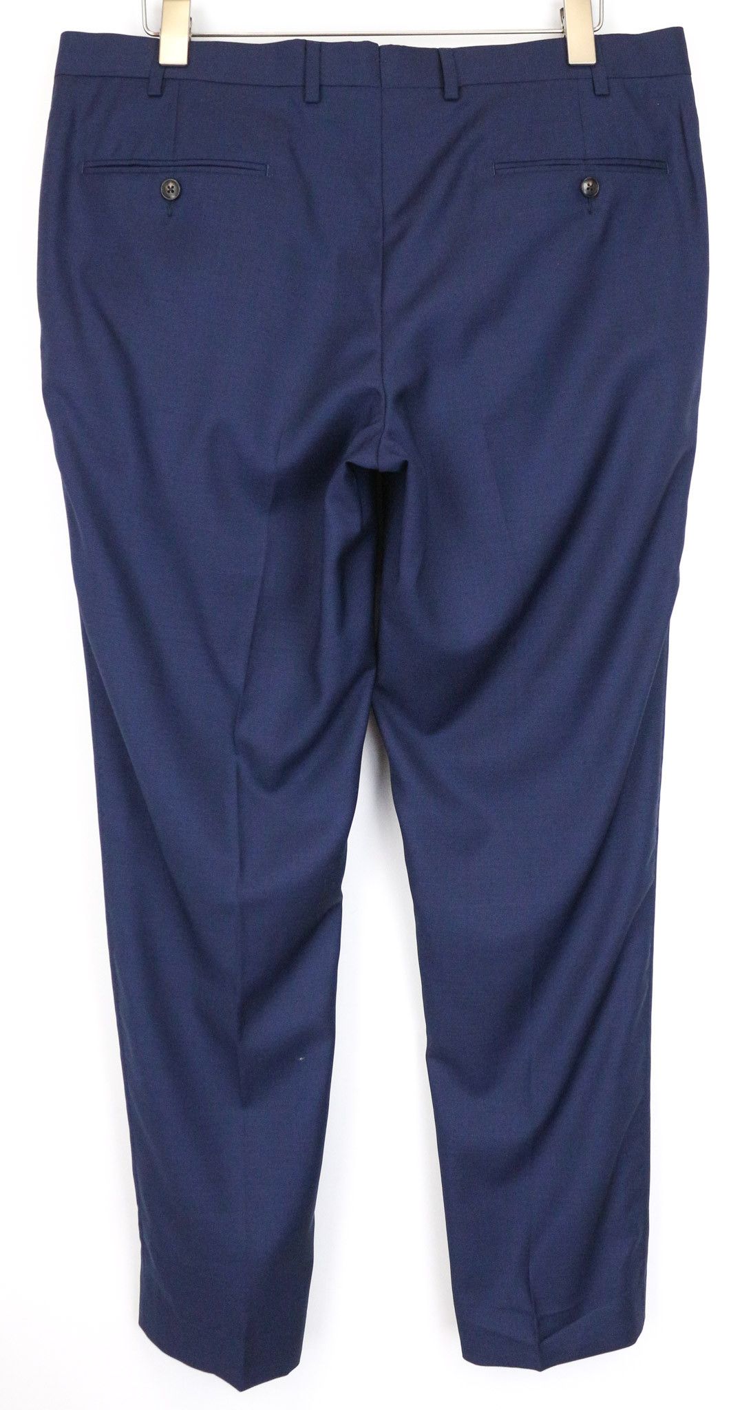 Suitsupply UK42S Blue Slim Glen Check Wool Trousers 76022 Size 42S - 2 Thumbnail