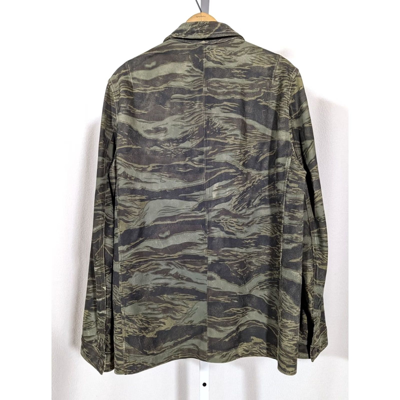 Allsaints AllSaints Cove Jacket Suede Leather Camo Military Field Jacket Rare Medium Men's Black Multicolor Camouflage Leather Jacket Size US M / EU 48-50 / 2 - 3 Thumbnail
