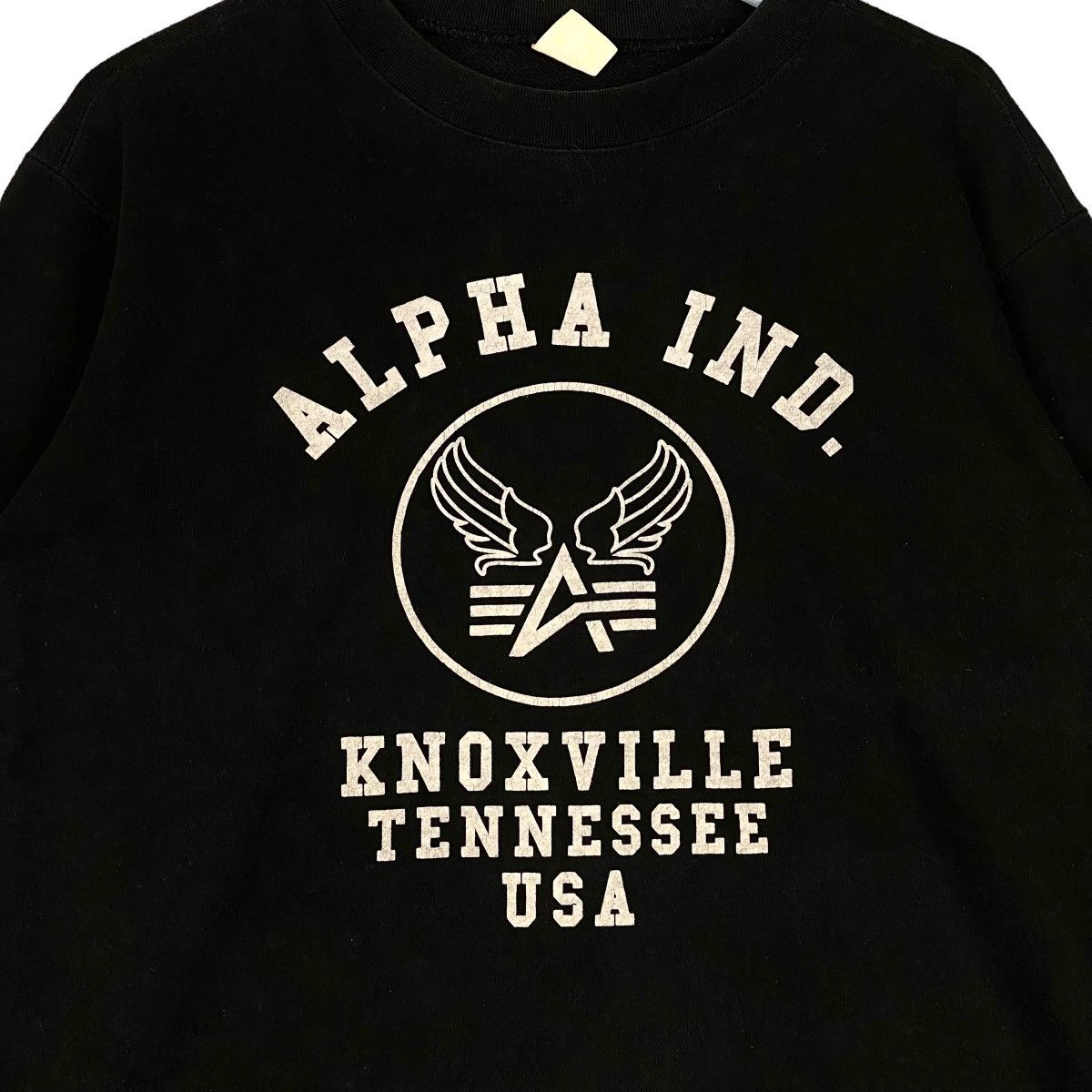 Alpha Industries × Vintage Vintage Alpha Industries All Print Crewneck Sweatshirt Size L / US 10 / IT 46 - 4 Thumbnail