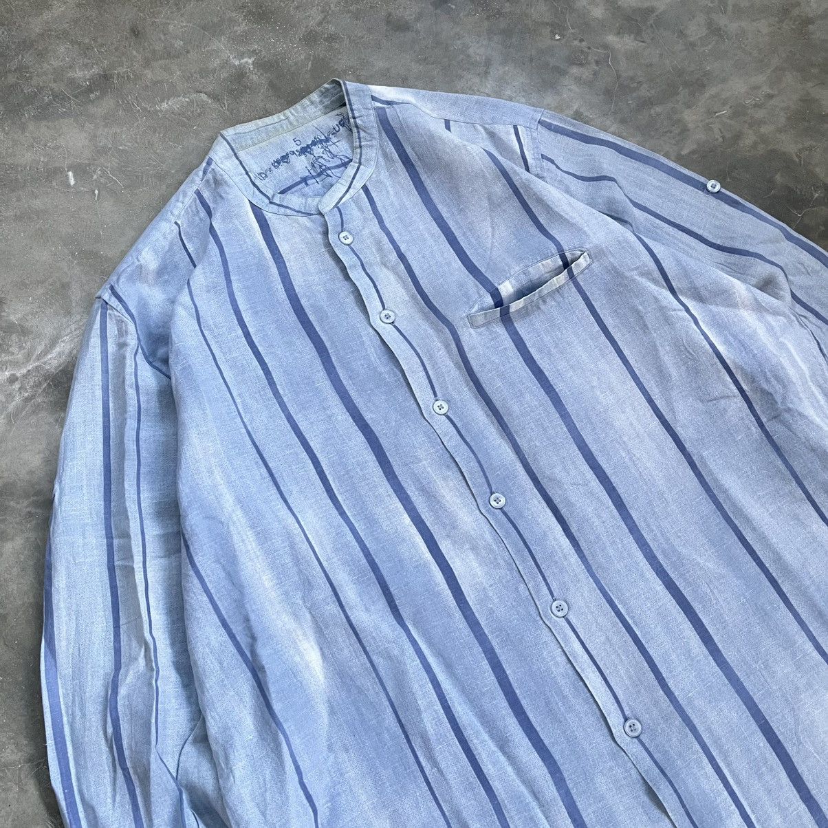 Adolfo Dominguez Adolfo Dominguez Stirpe Washed LS Shirt Size US XL / EU 56 / 4 - 2 Thumbnail