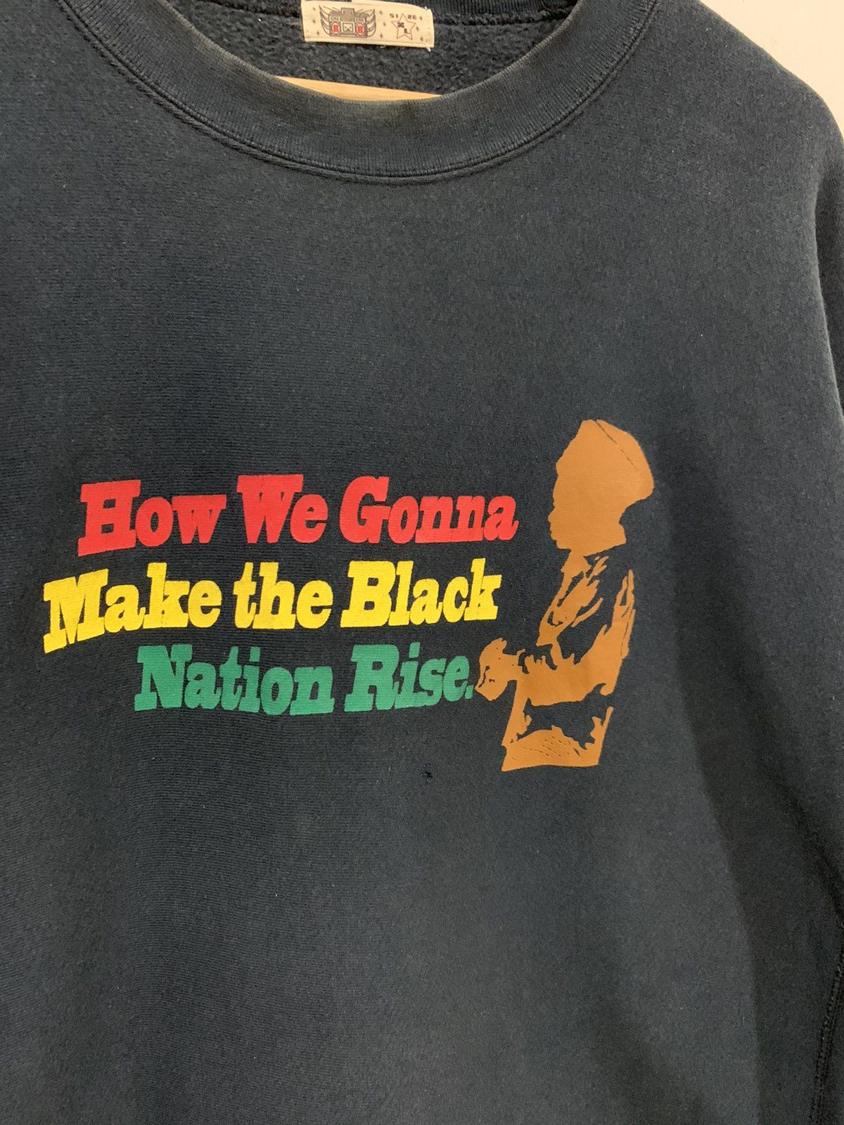 Japanese Brand Y2K Rasta Black Matters Sweatshirt Size US XL / EU 56 / 4 - 2 Thumbnail