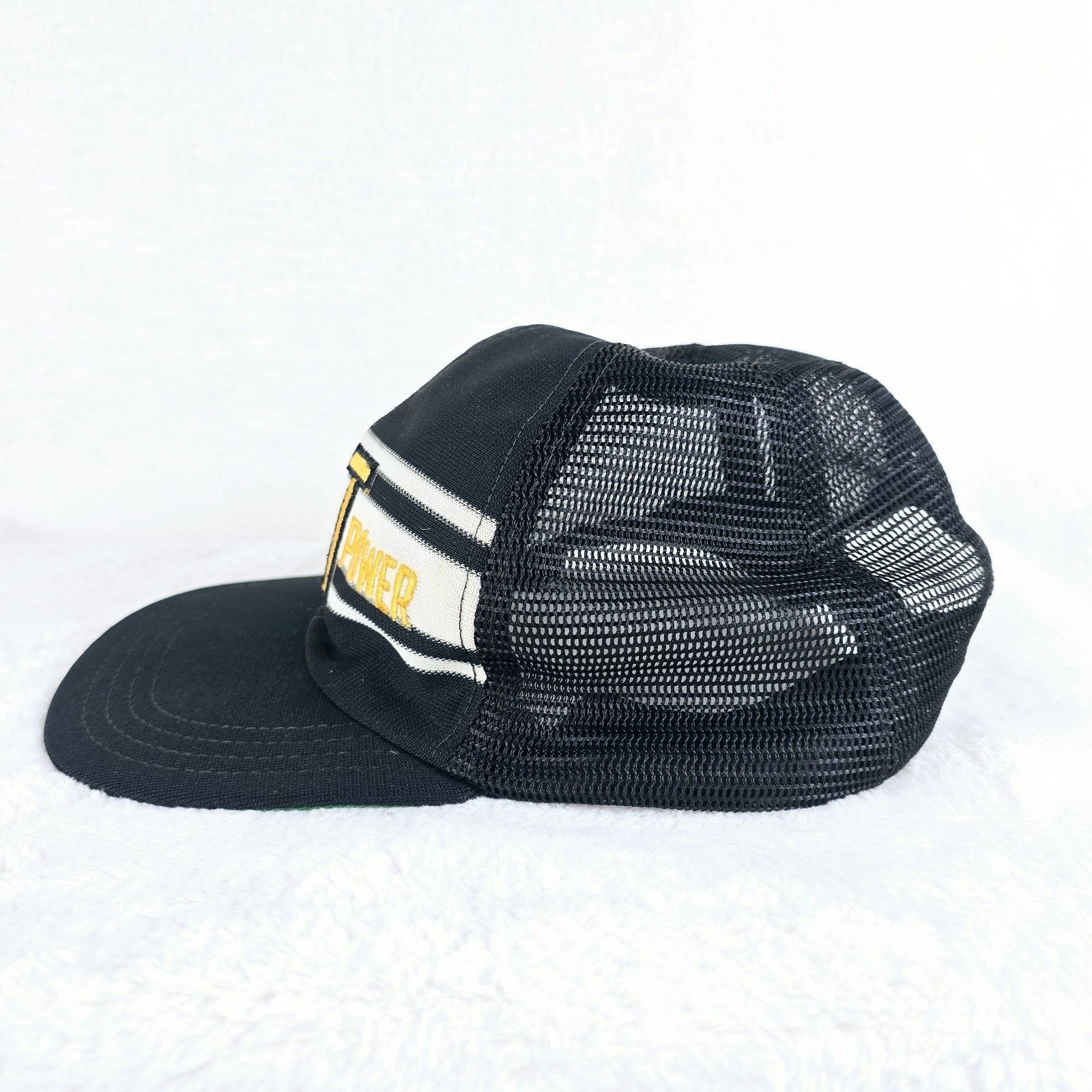 Other Vintage CAT Diesel Power Snapback Mesh Black Trucker Hat Size ONE SIZE - 5 Thumbnail