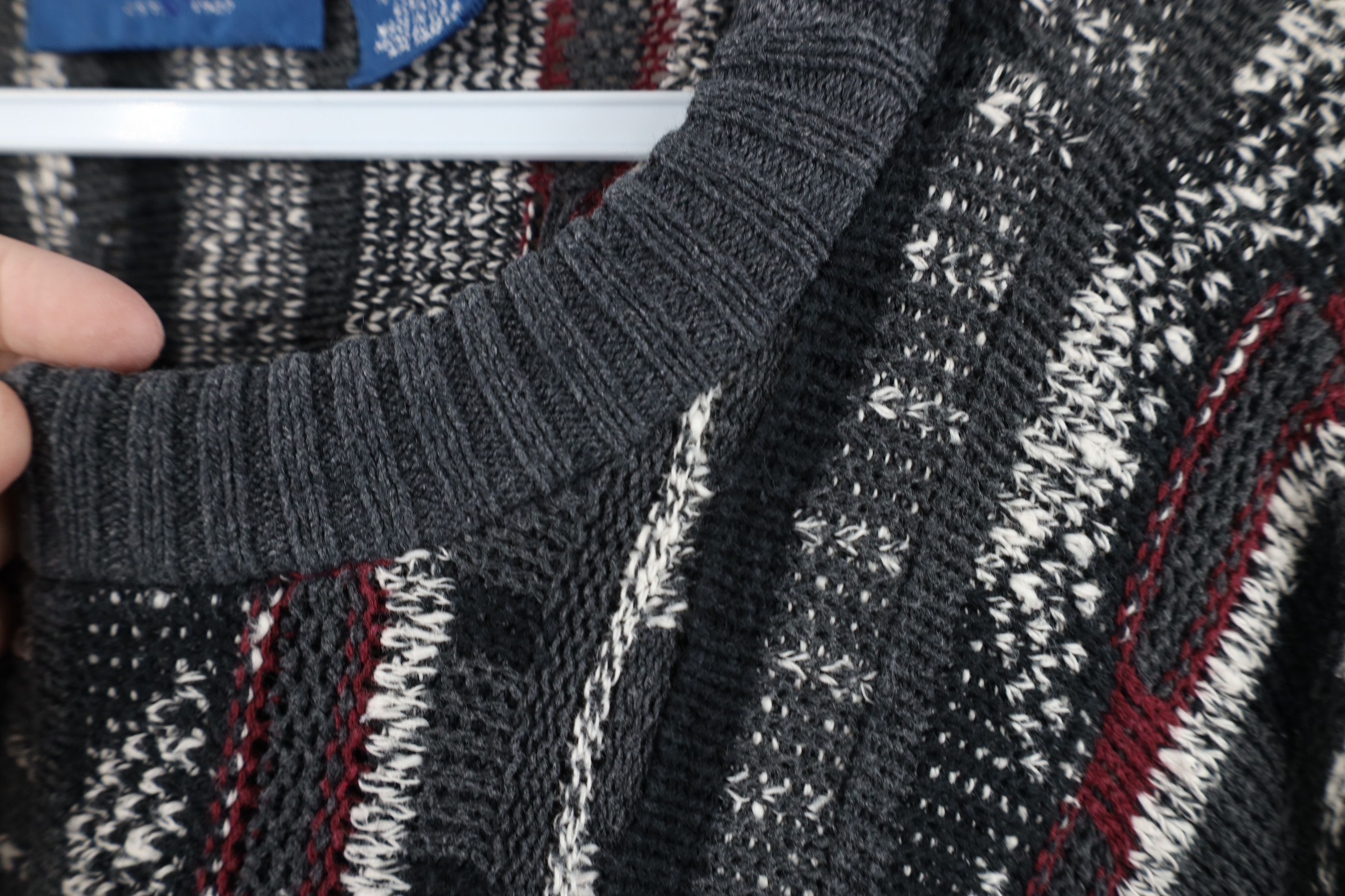 Vintage Vintage 90s Coogi Style Striped Knit Crewneck Sweater Size US XL / EU 56 / 4 - 8 Thumbnail