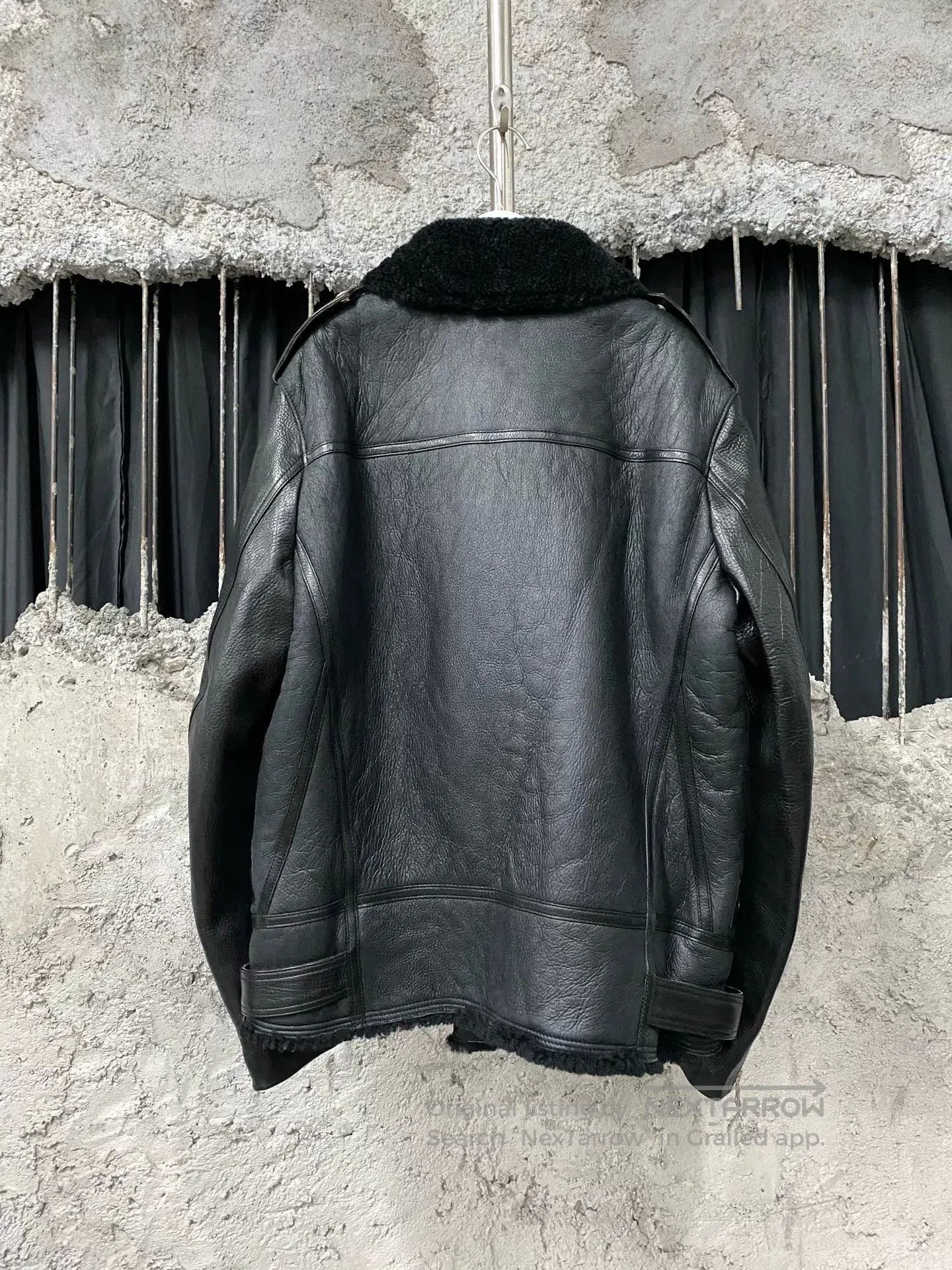 Balmain balmain black leather shearling jacket. Size US XXL / EU 58 / 5 - 2 Thumbnail
