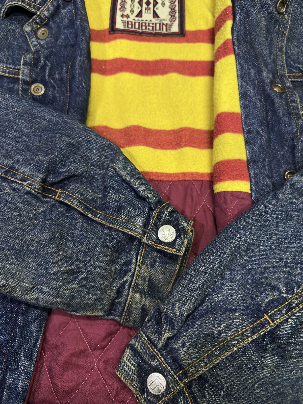 Vintage Vintage Bobson Linen Blanket Denim Jeans 💥 Size US L / EU 52-54 / 3 - 4 Thumbnail