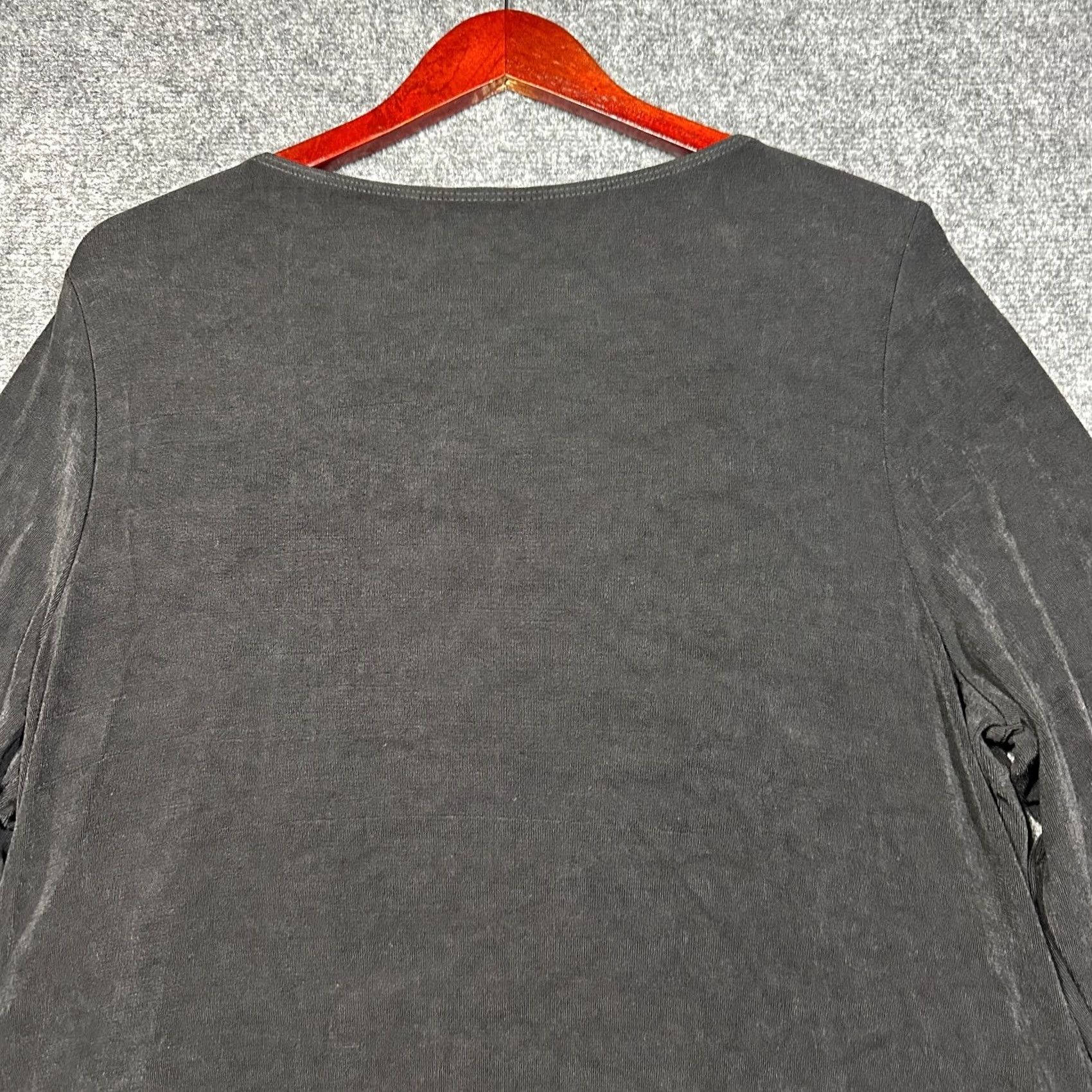 Vintage Chicos Travelers Top Womens L Black Stretch Gather Side Pullover Shirt Blouse Size L / US 10 / IT 46 - 8 Thumbnail