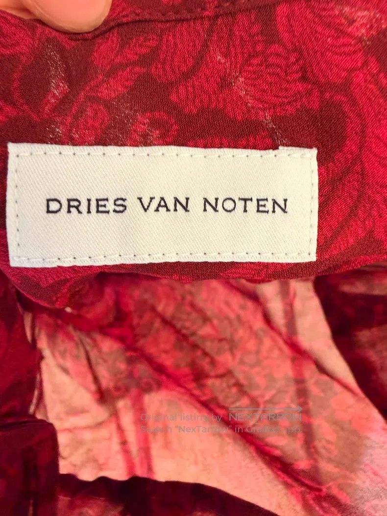 Dries Van Noten Dries Van Noten Red Lace Camisole Dress Size S / US 4 / IT 40 - 5 Thumbnail