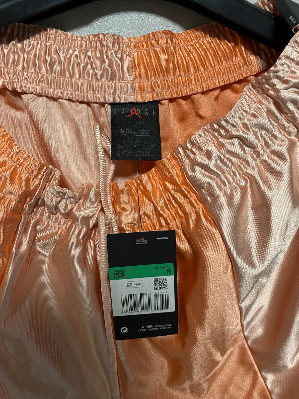 Jordan Brand Jordan Jumpman Satin Shorts Peach/Orange | Size XL | NWT Size US 32 / EU 48 - 2 Thumbnail
