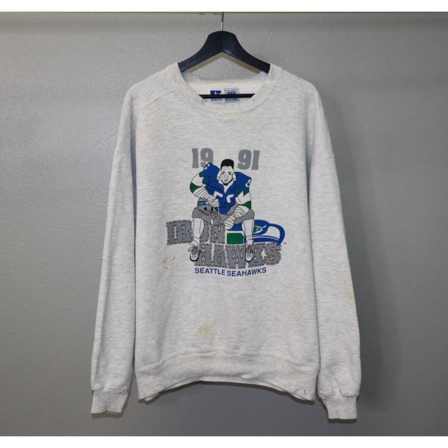 Russell Athletic Vintage 1991 Seattle Seahawks Iron Hawks NFL Football 2XL Size US XXL / EU 58 / 5 - 1 Thumbnail