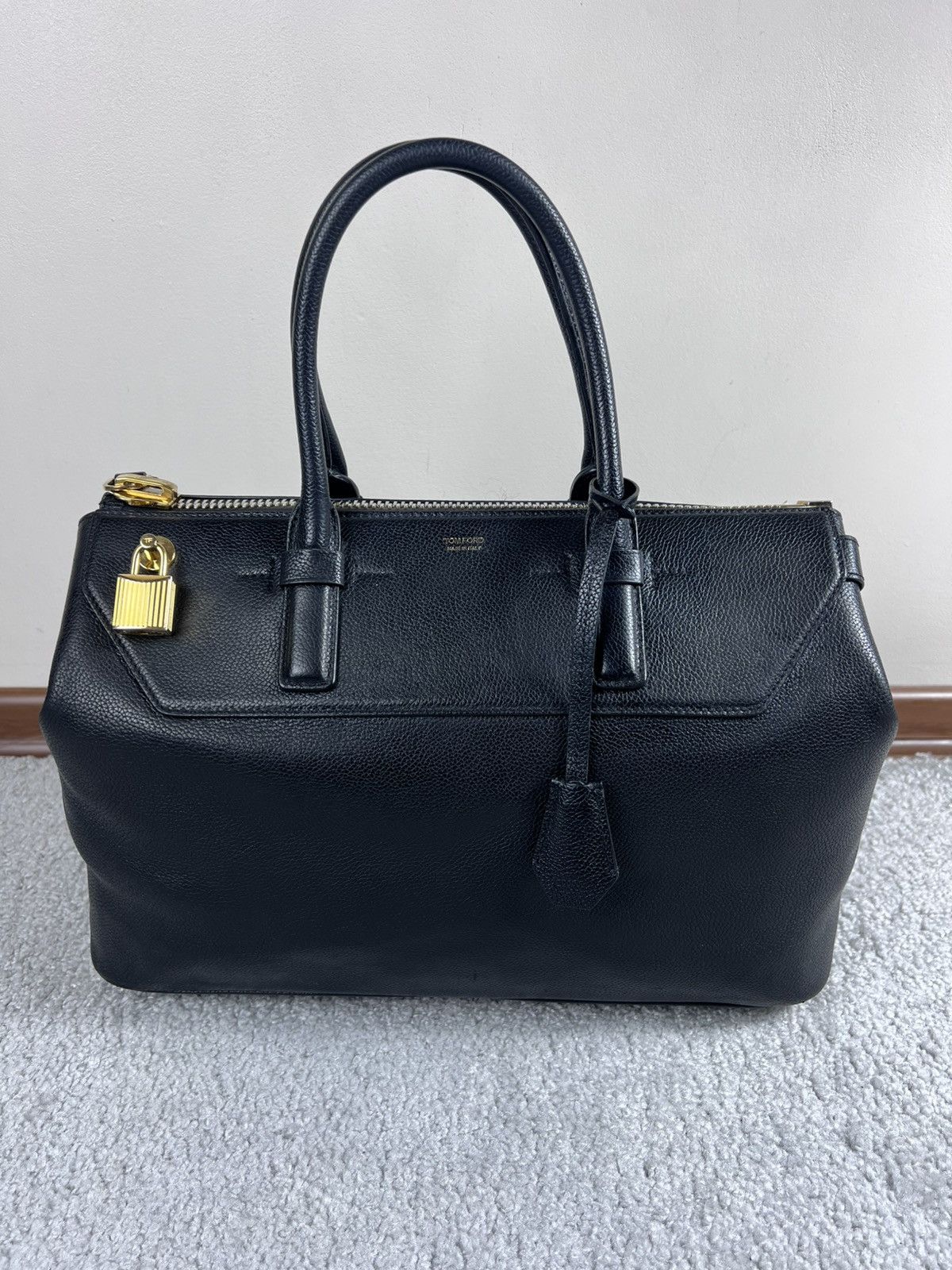 Tom Ford Tom Ford Padlock Black Leather Bag Size ONE SIZE - 1 Thumbnail