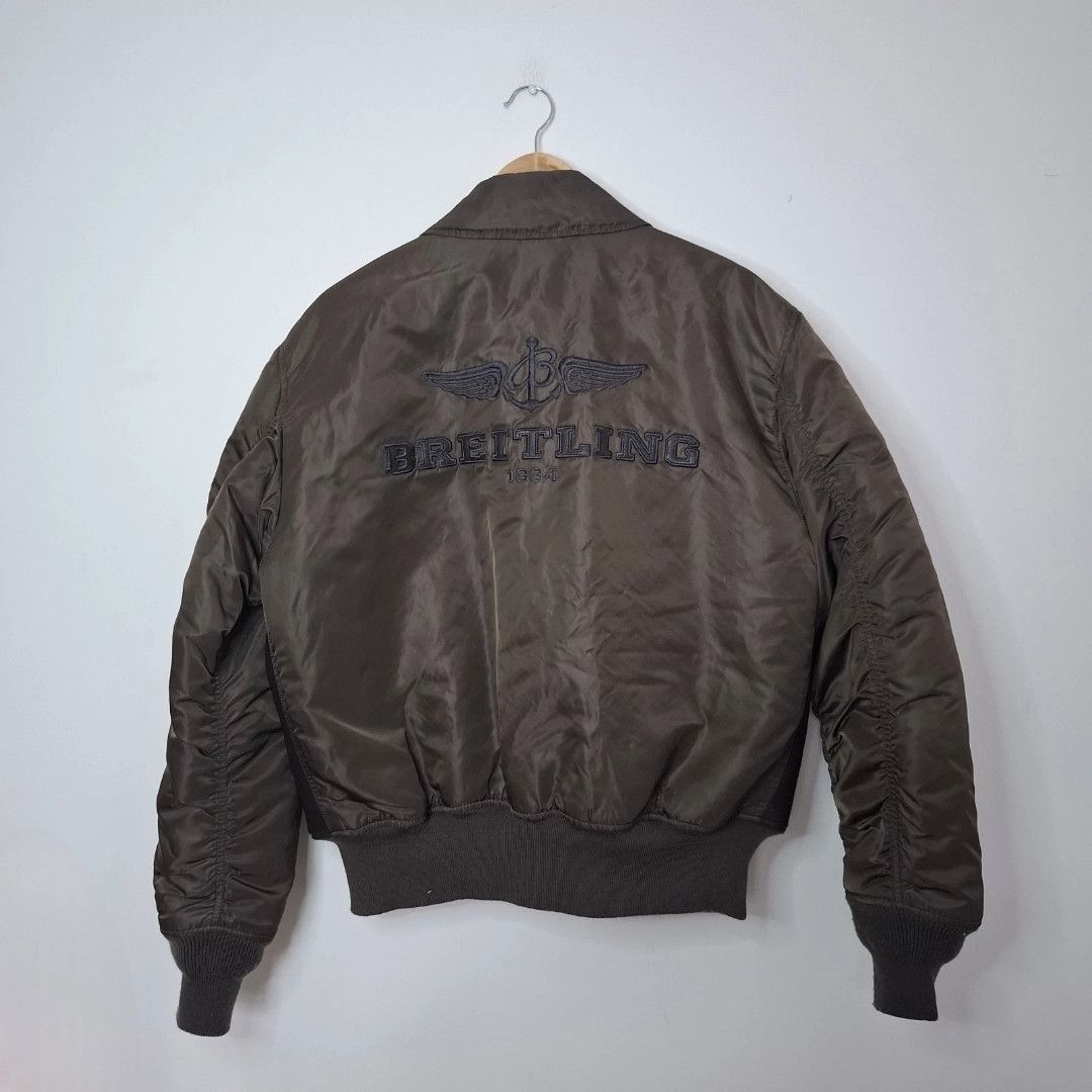 ALPHA INDUSTRIES X BREITLING Leather Flying Top Gun Jacket