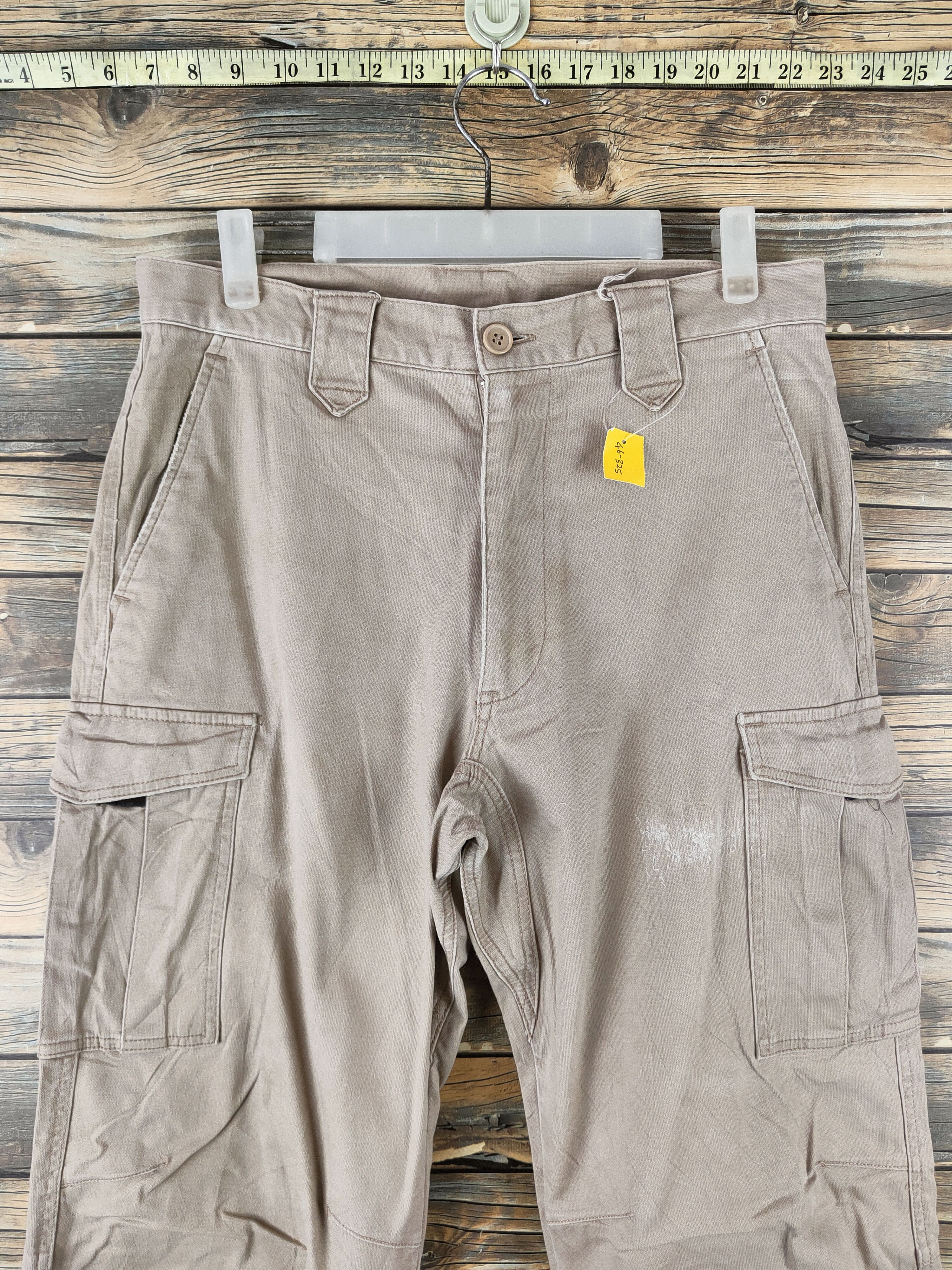Japanese Brand DL Japanese Brand Beige Multipocket Cargo Pants #46-325 Size US 33 - 2 Thumbnail