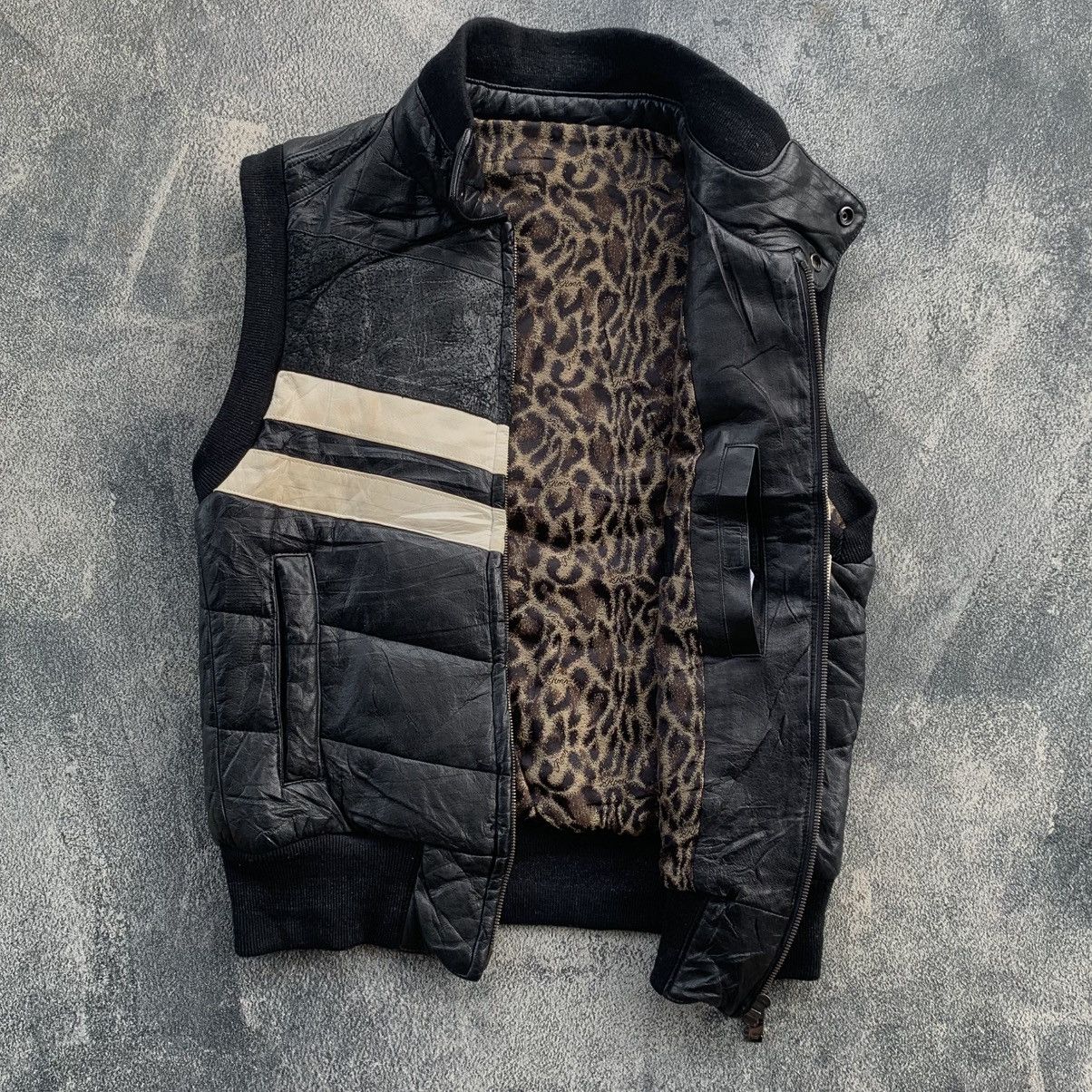 Japanese Brand × Le Grande Bleu (L.G.B.) × Roen Roen Leather Vest Thinsulate Insulation Size US S / EU 44-46 / 1 - 10 Thumbnail
