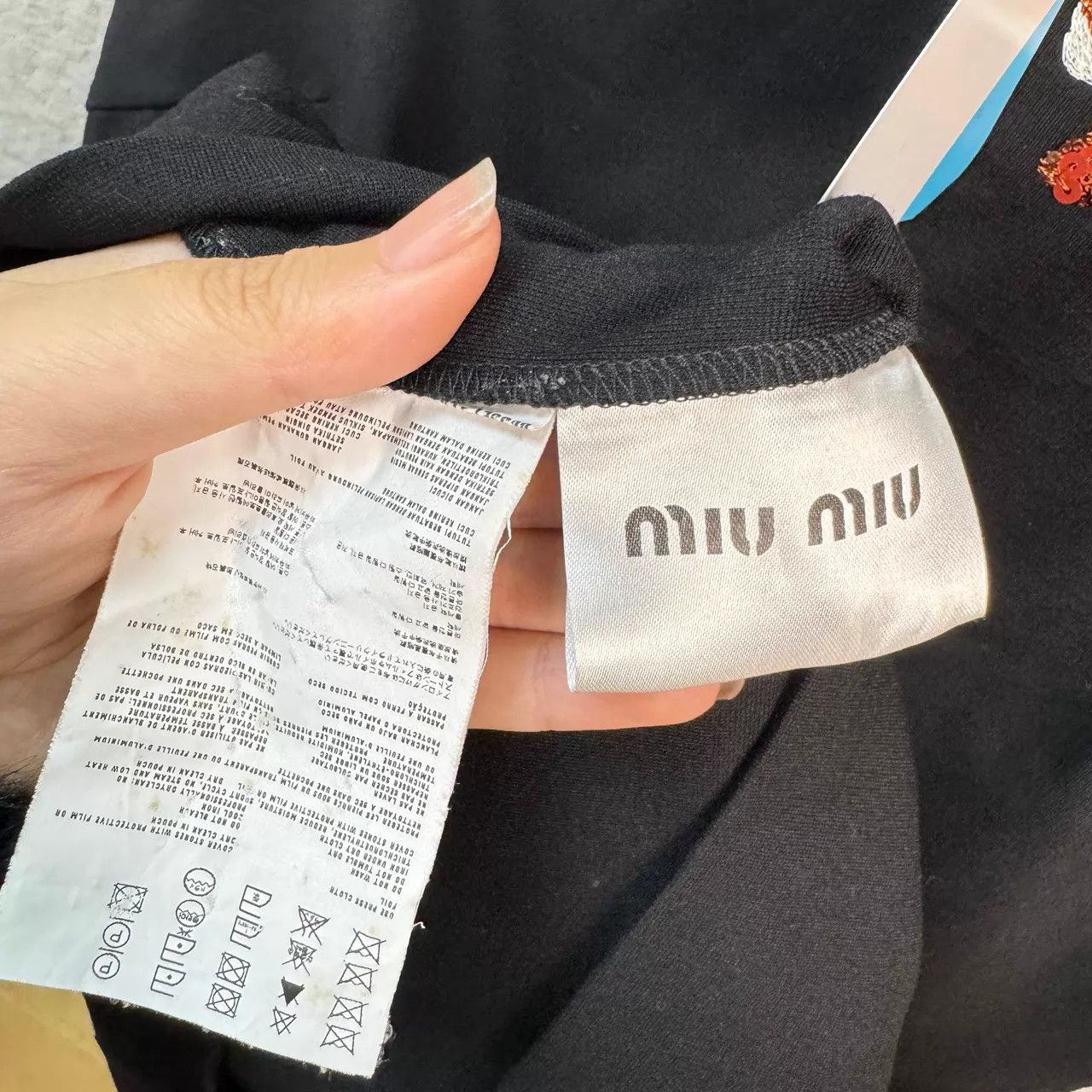 Miu Miu MIU MIU Swallow Black Dress 38 98 New YS000458 Size XS / US 0-2 / IT 36-38 - 5 Thumbnail
