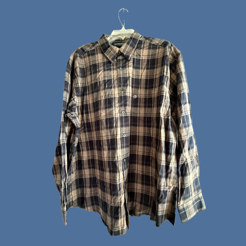 Dockers Dockers Premium Shirt Mens XL Plaid Long Sleeve Button Down Cotton Casual Shirt Size US XL / EU 56 / 4 - 1 Thumbnail