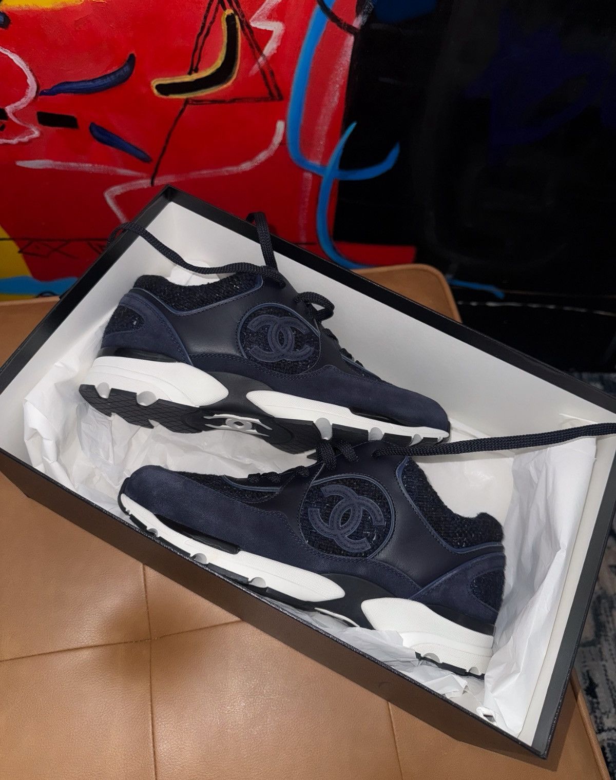 Chanel Chanel suede cc sneakers Size US 8 / EU 41 - 1 Thumbnail