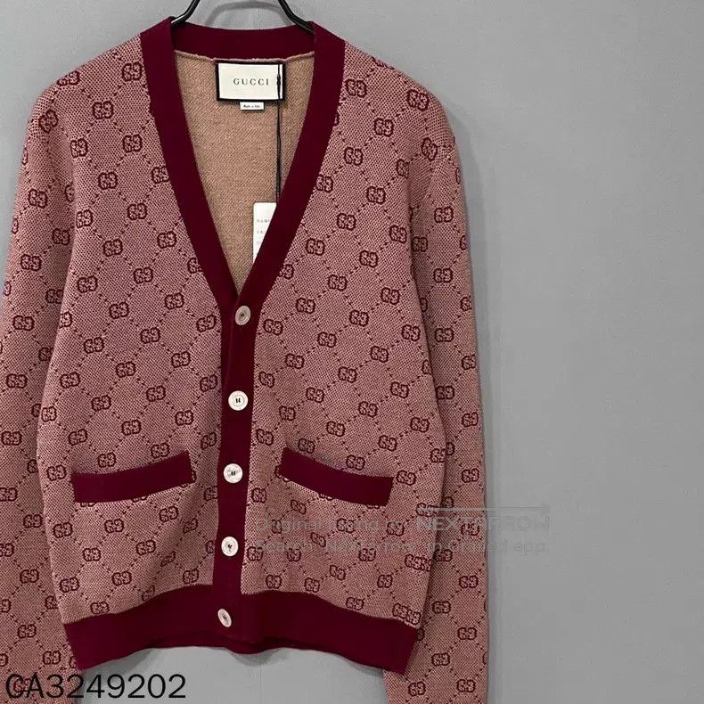 Gucci Gucci Burgundy full-print old flower cardigan coat Size XS / US 0-2 / IT 36-38 - 1 Thumbnail