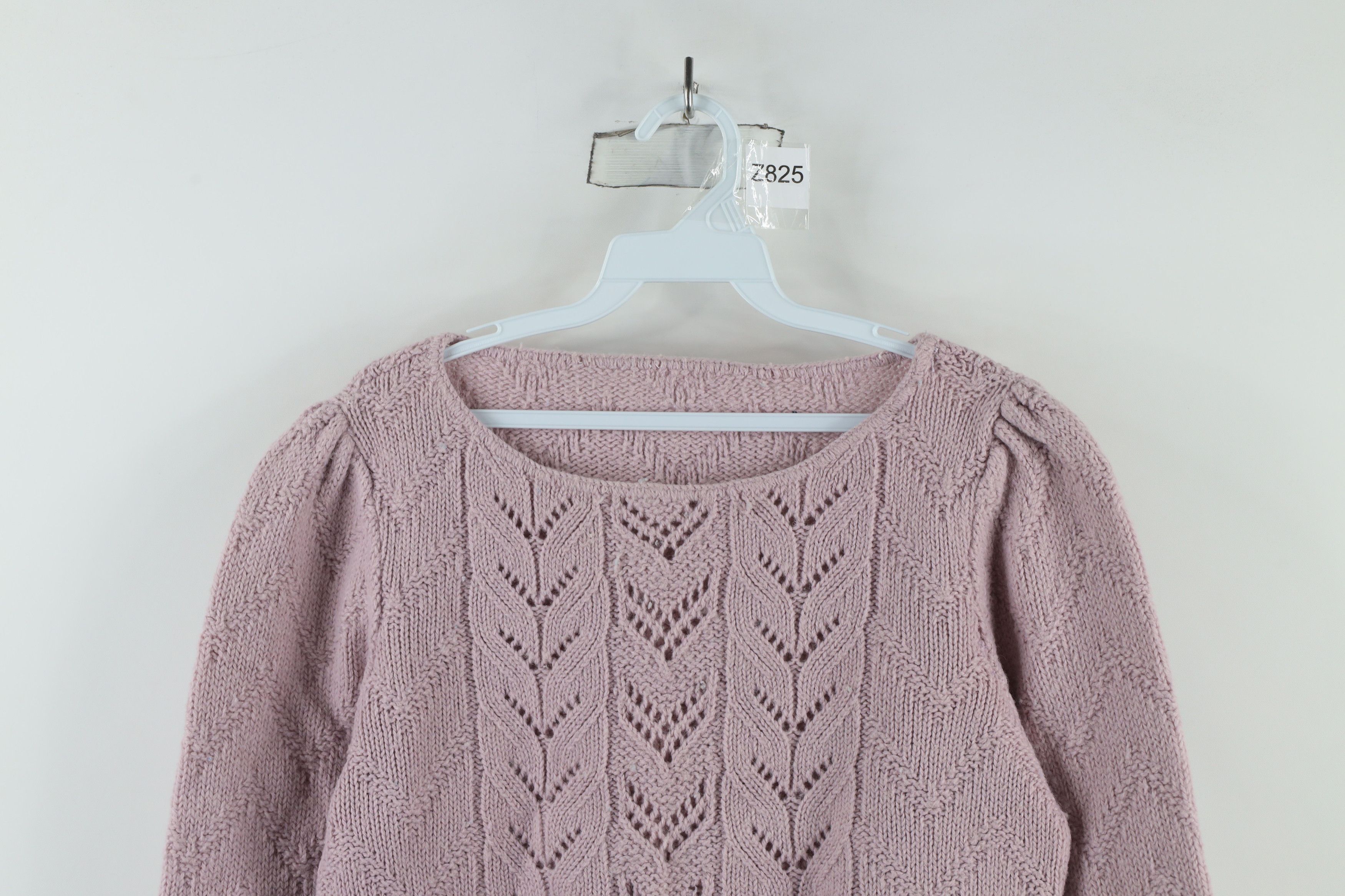 Vintage Vintage 70s Streetwear Hand Knit Puff Shoulder Sweater Size S / US 4 / IT 40 - 2 Thumbnail