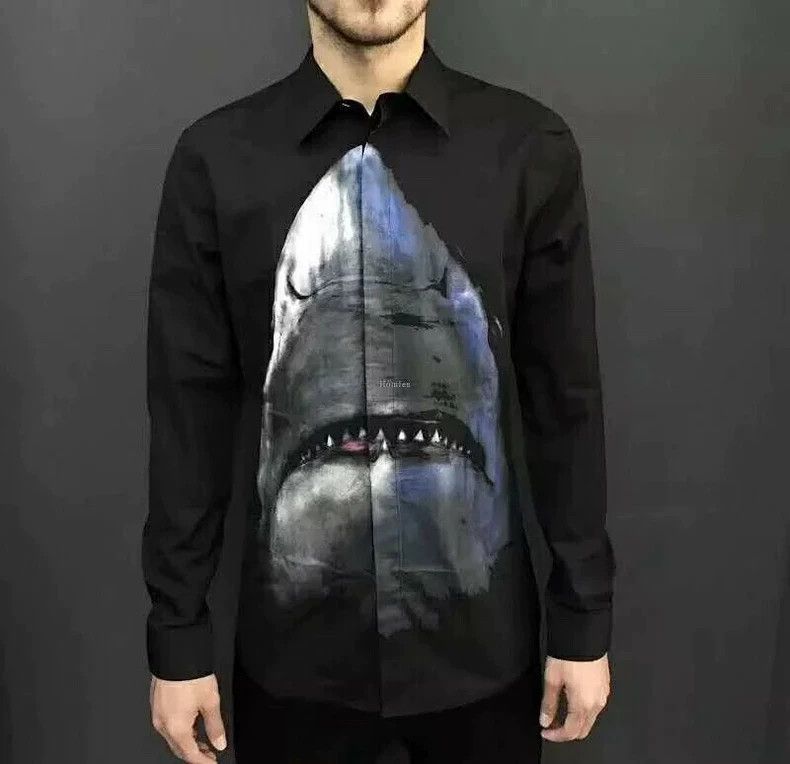 Givenchy Givenchy Size40 shark shirt Size US M / EU 48-50 / 2 - 6 Thumbnail