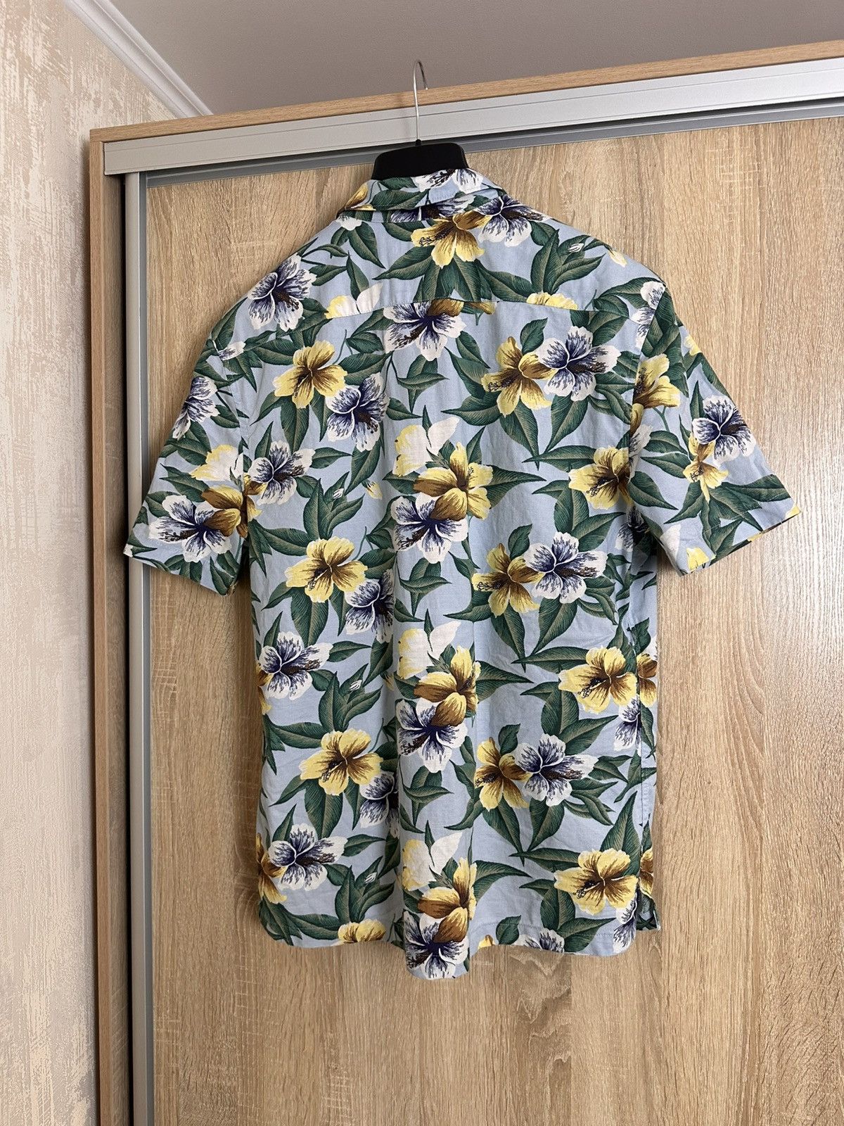 Marks & Spencer 🔥 Marks Spencer Cotton Hawaiian Button Up Shirt Art Floral Size US M / EU 48-50 / 2 - 7 Thumbnail