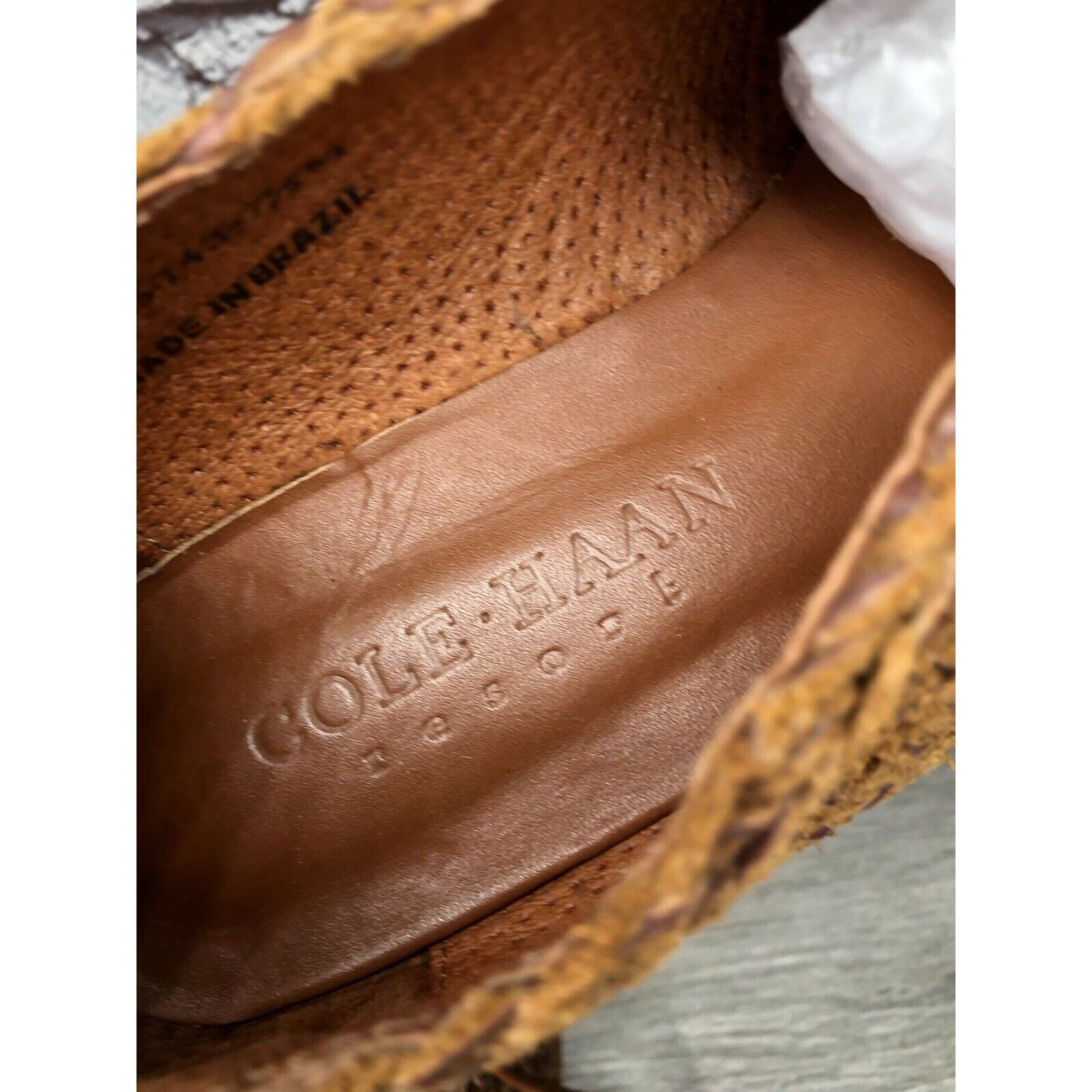 Cole Haan Cole Haan Resort Brown Leather Woven Basket Weave Woven Lace Size US 7.5 / IT 37.5 - 21 Thumbnail