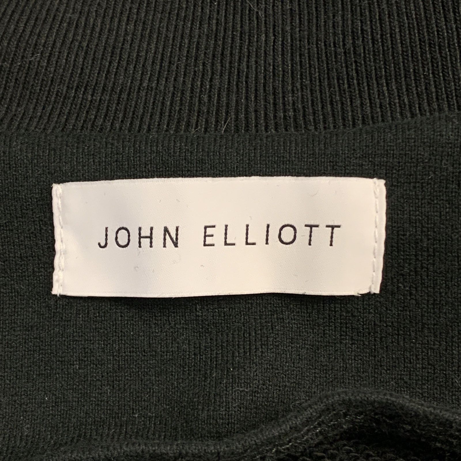 John Elliott L Black Cotton High Collar Trim Zip Pockets Zip Up Jacket Size US L / EU 52-54 / 3 - 7 Thumbnail