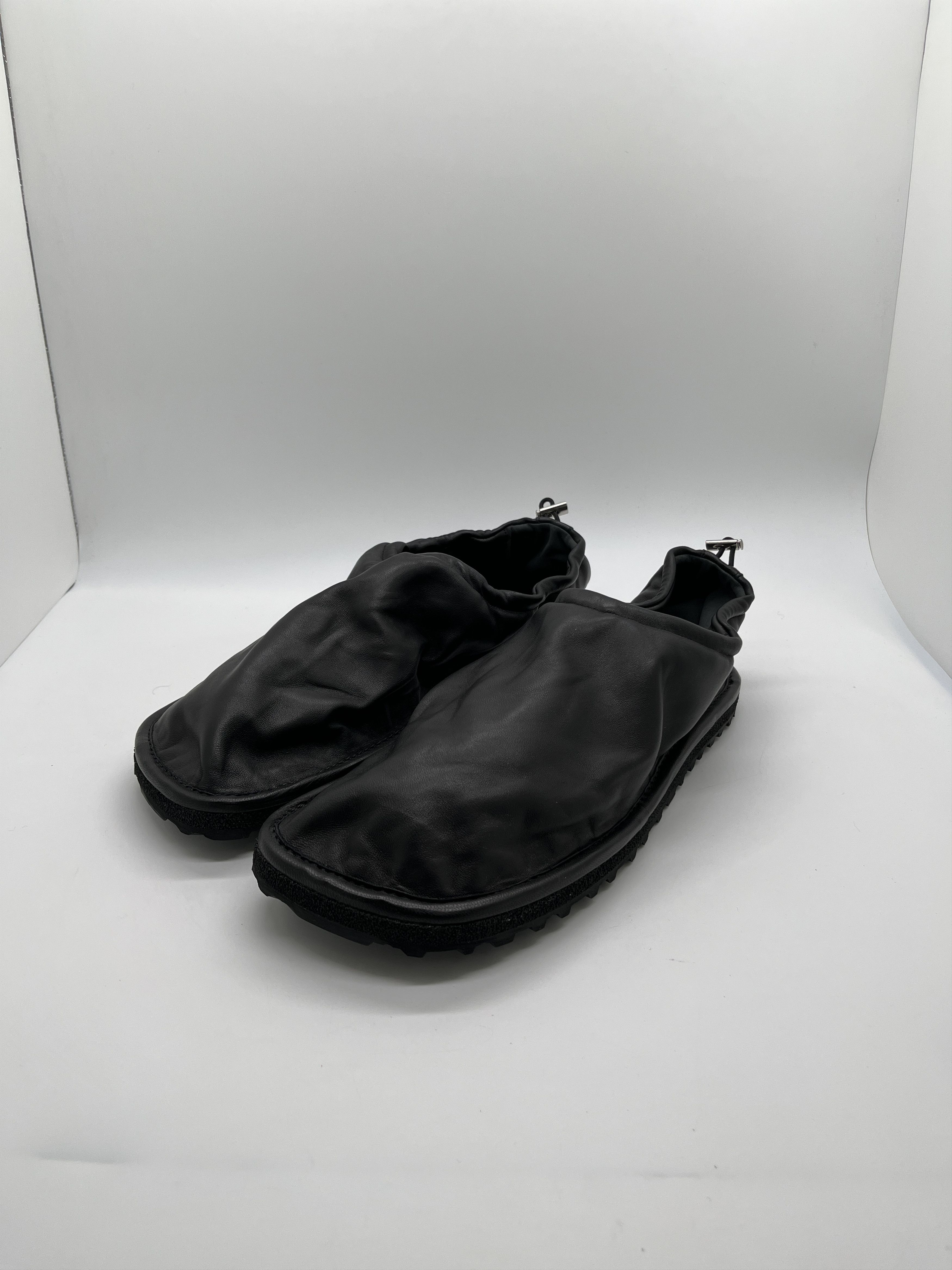 Dries Van Noten Leather Drawstring Slippers Size US 12 / EU 45 - 1 Thumbnail