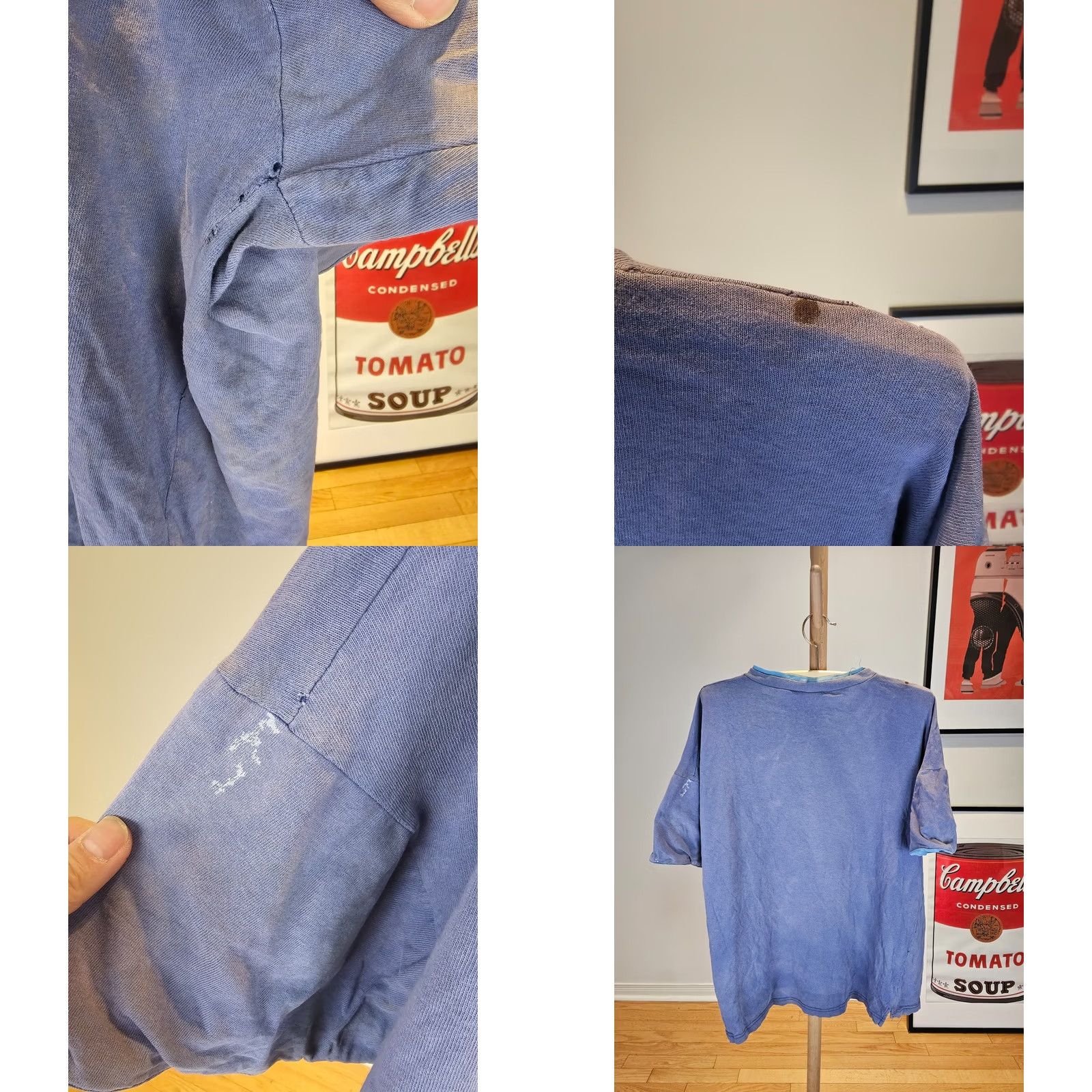 Vintage VINTAGE T-SHIRT Men 2XL BLUE SURF SURFING 90's GRADIENT SUN FADED DISTRASSED TRASHED ROUND NECK SHORT SLEEVE Cotton All Seasons Classic USA Size US XXL / EU 58 / 5 - 9 Thumbnail