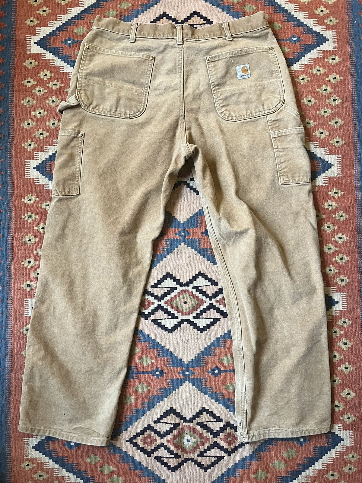 Carhartt Vintage brown carhartt double knee faded and distressed Size US 36 / EU 52 - 2 Thumbnail