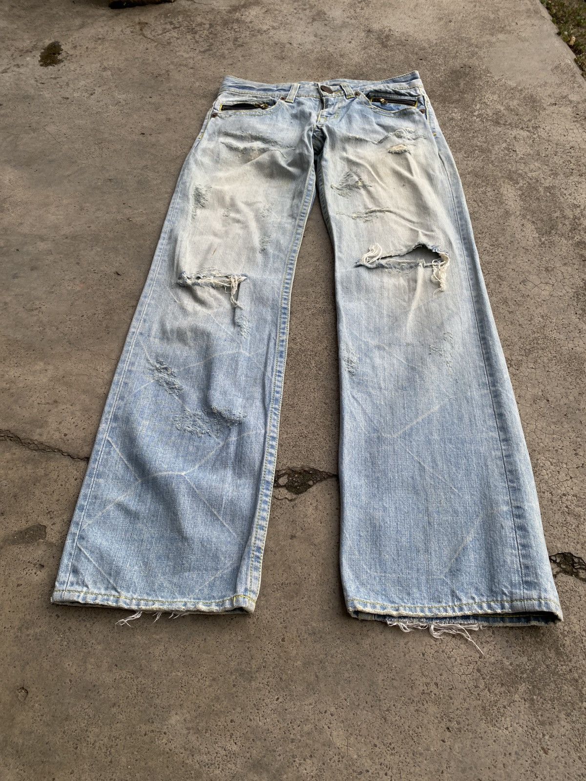 If Six Was Nine × Japanese Brand × Vintage Vintage cold denim jeans Size 30" / US 8 / IT 44 - 2 Thumbnail