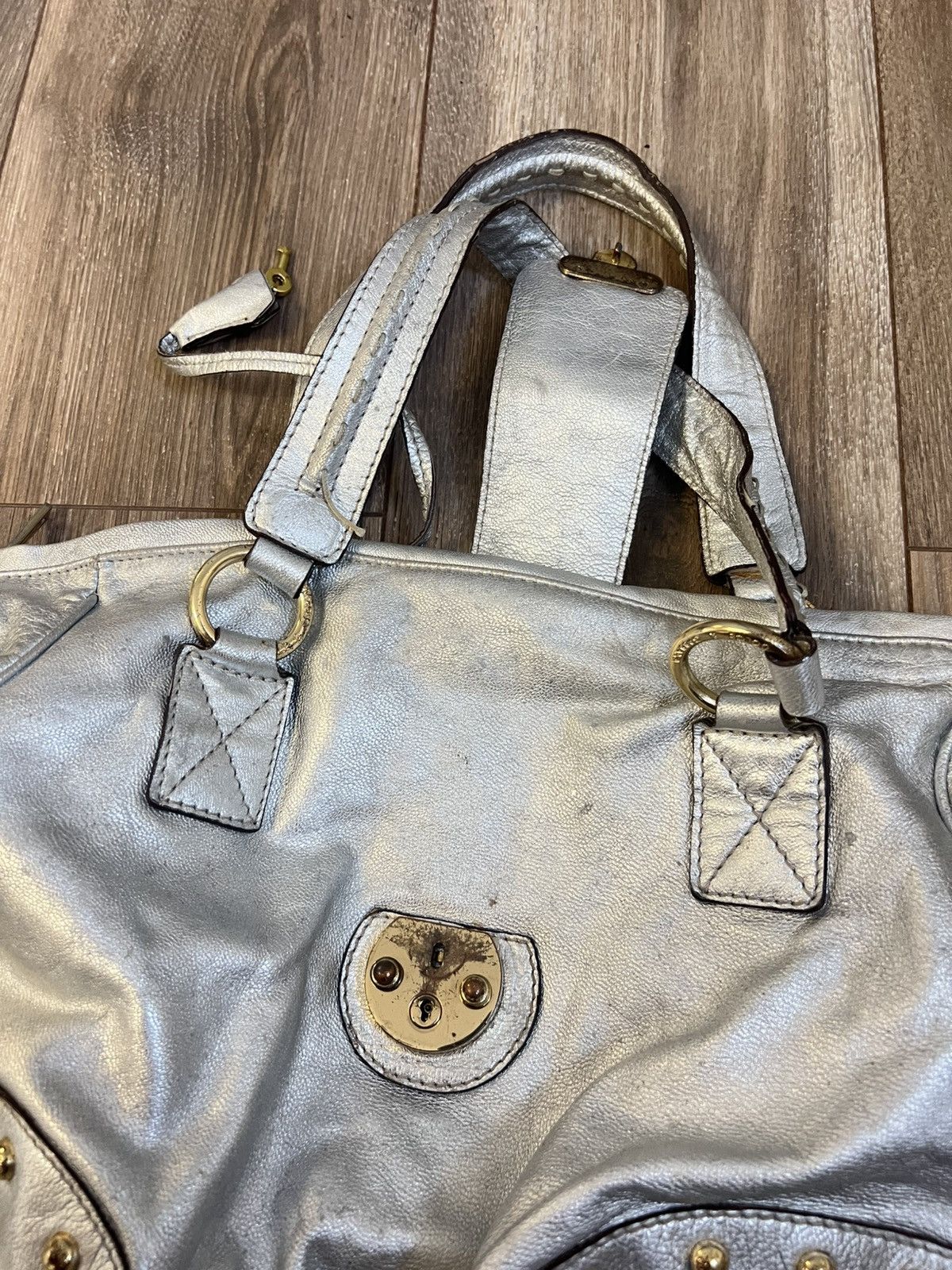Dolce & Gabbana DOLCE & GABBANA Silver Leather Satchel Bag Size ONE SIZE - 15 Thumbnail