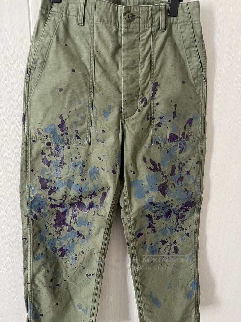 Needles Needles size XS Ink-splashing army pants overalls slacks Size US 38 / EU 54 - 2 Thumbnail