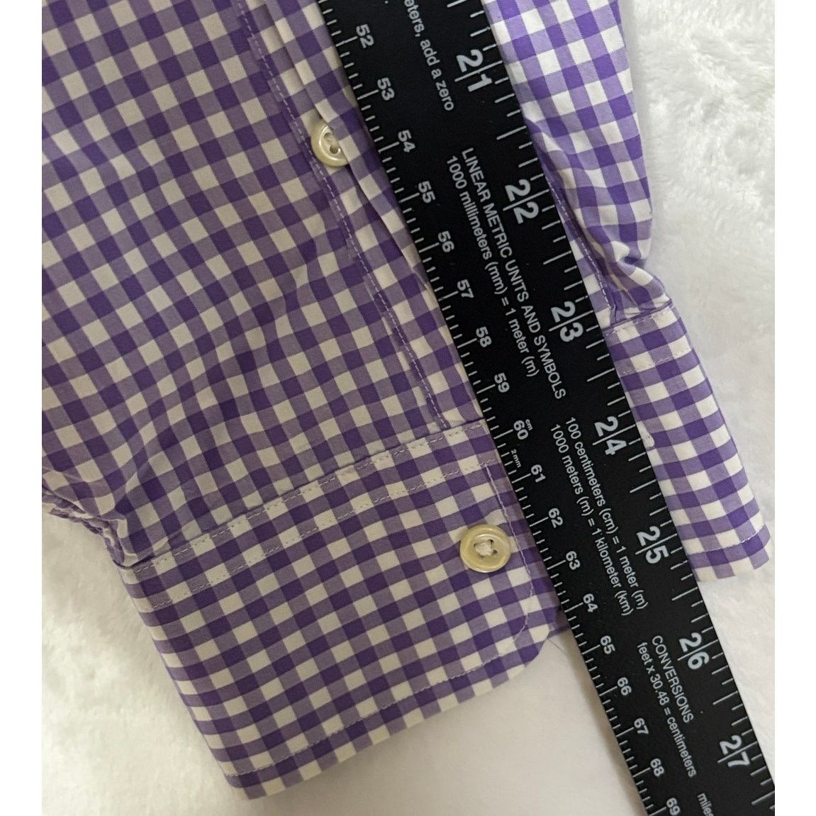 Ralph Lauren RALPH LAUREN Men’s Purple-White Check Casual Dress Shirt | L Size US L / EU 52-54 / 3 - 8 Thumbnail