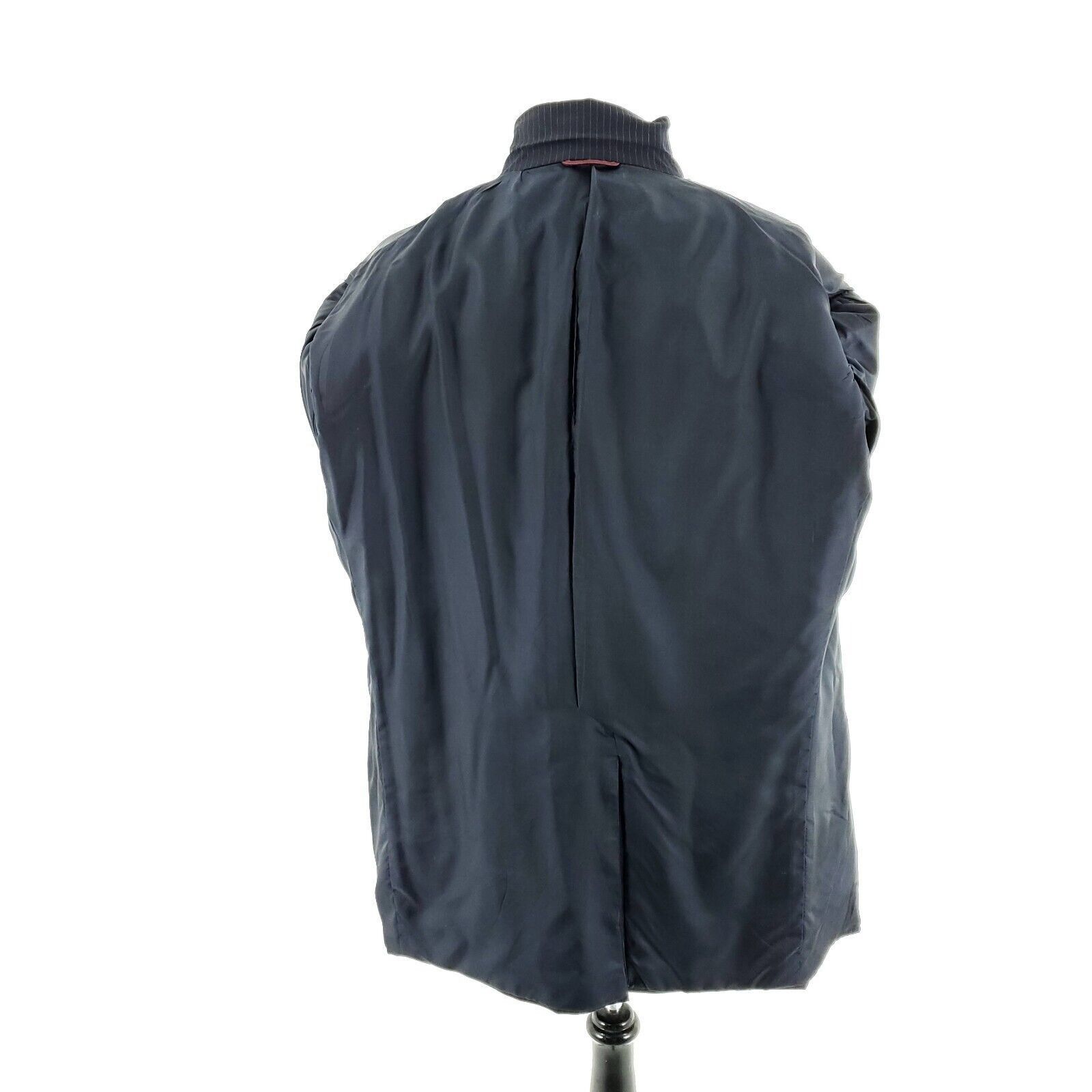 Hart Schaffner Marx DAMAGED Hart Schaffner Marx Wool 3 Button Suit Jacket 46L Bl Size 46L - 10 Thumbnail