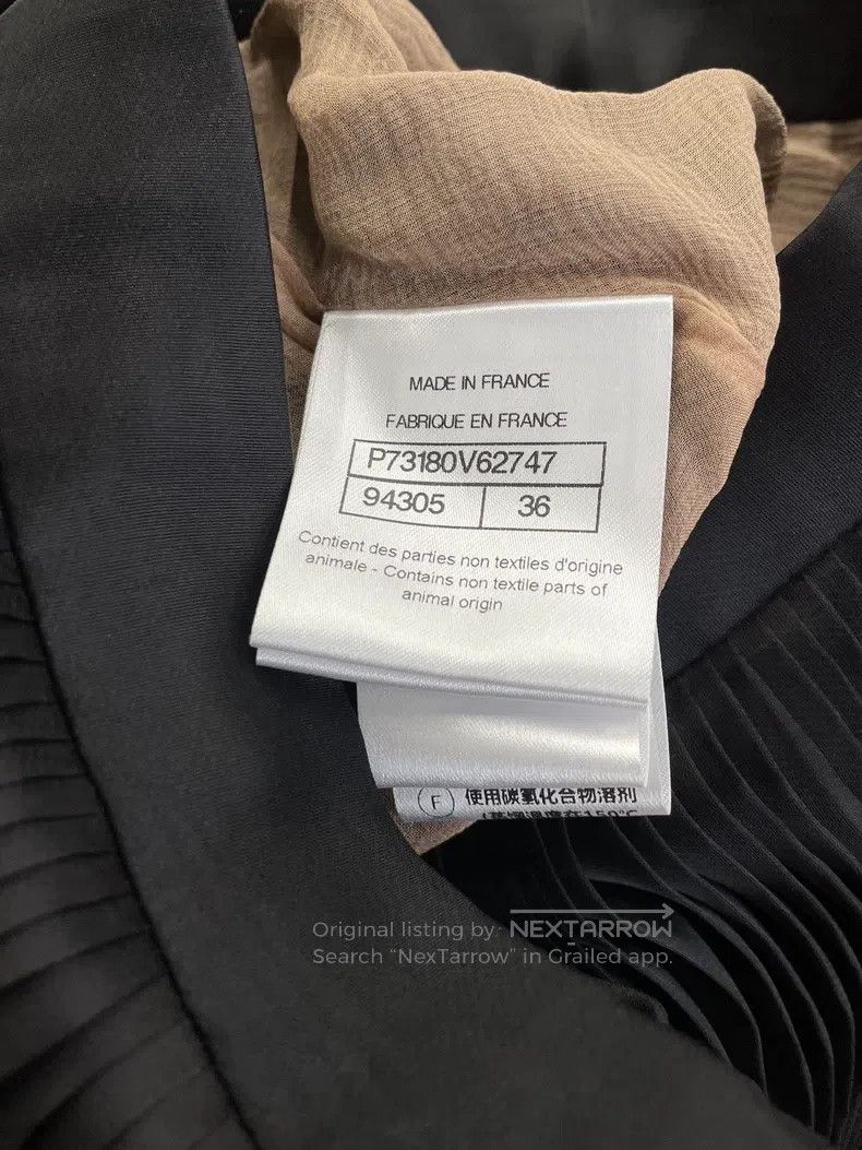 Chanel Chanel 22A high-end handicraft workshop pleated organza st Size 24" / US 00 / IT 34 - 6 Thumbnail
