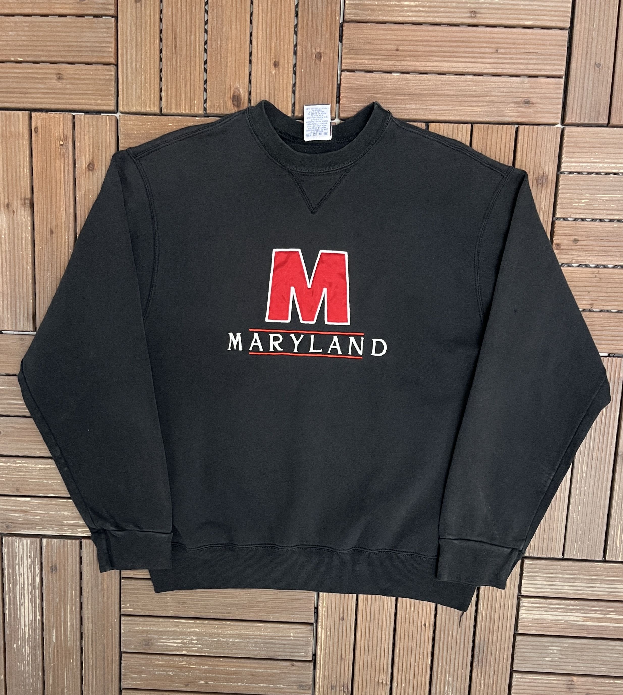 Maryland Terrapins Stitched Vintage Crewneck Sweater