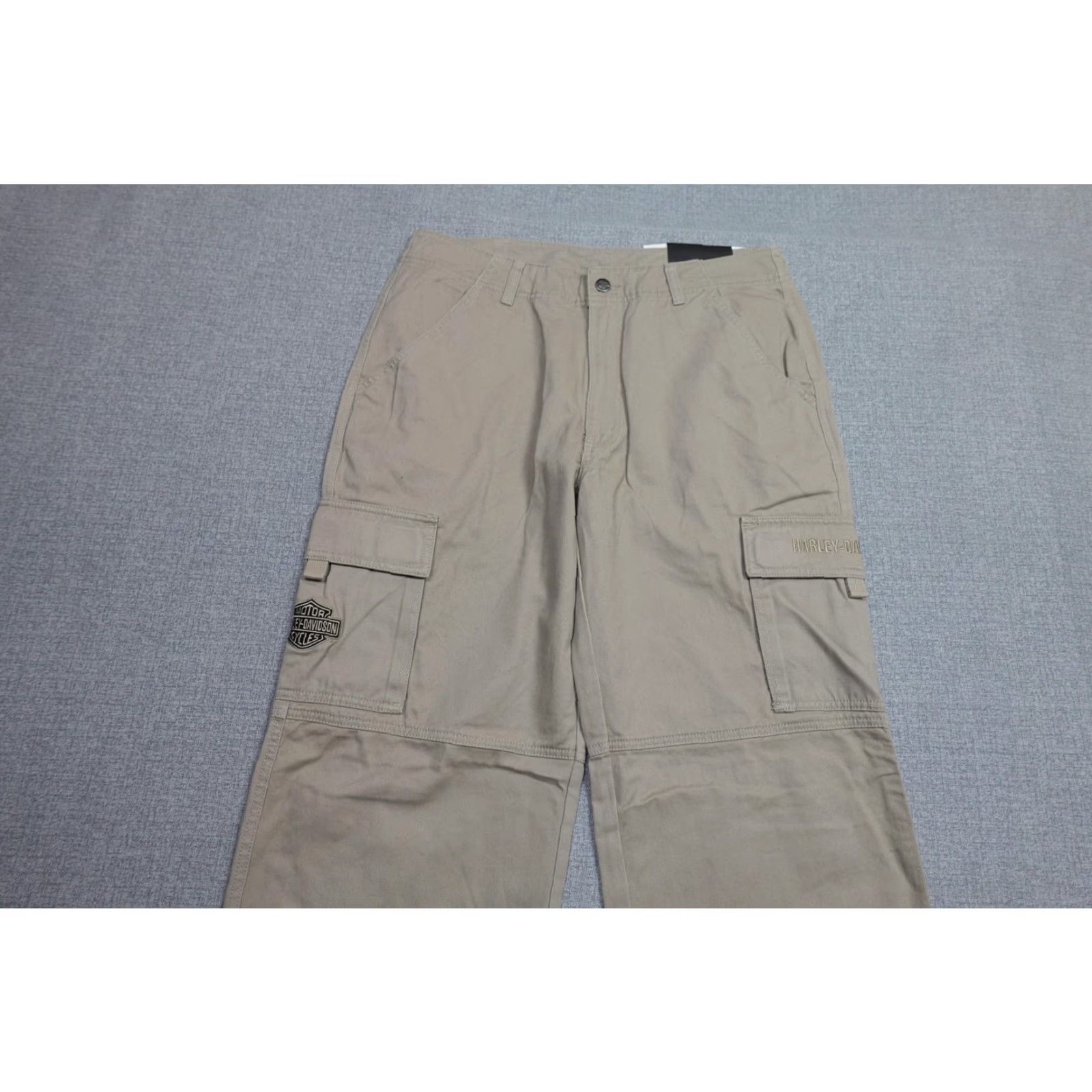 Harley Davidson VINTAGE Harley-Davidson Cargo Pants Men 32x32 Beige Biker Motorcycle Outdoor NWT Size US 32 / EU 48 - 3 Thumbnail