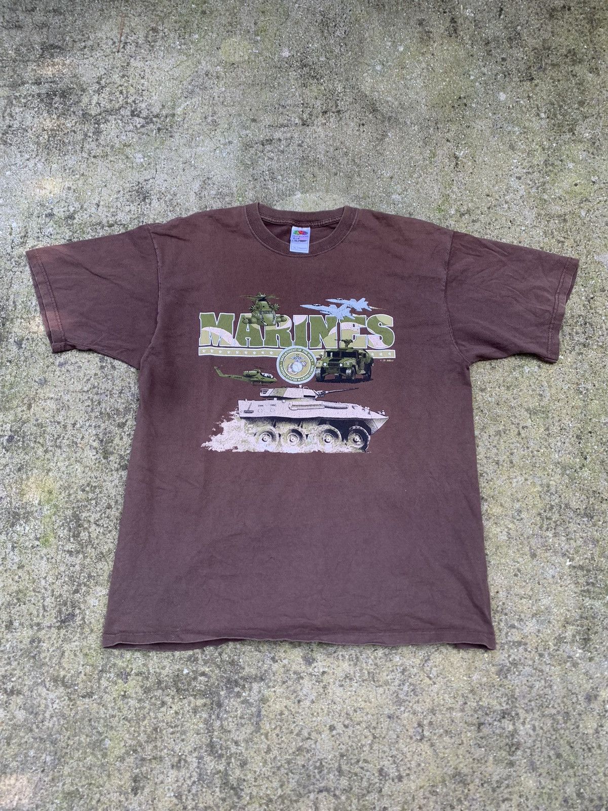 Fruit Of The Loom Vintage USA Marines T Shirt Size US XL / EU 56 / 4 - 1 Thumbnail